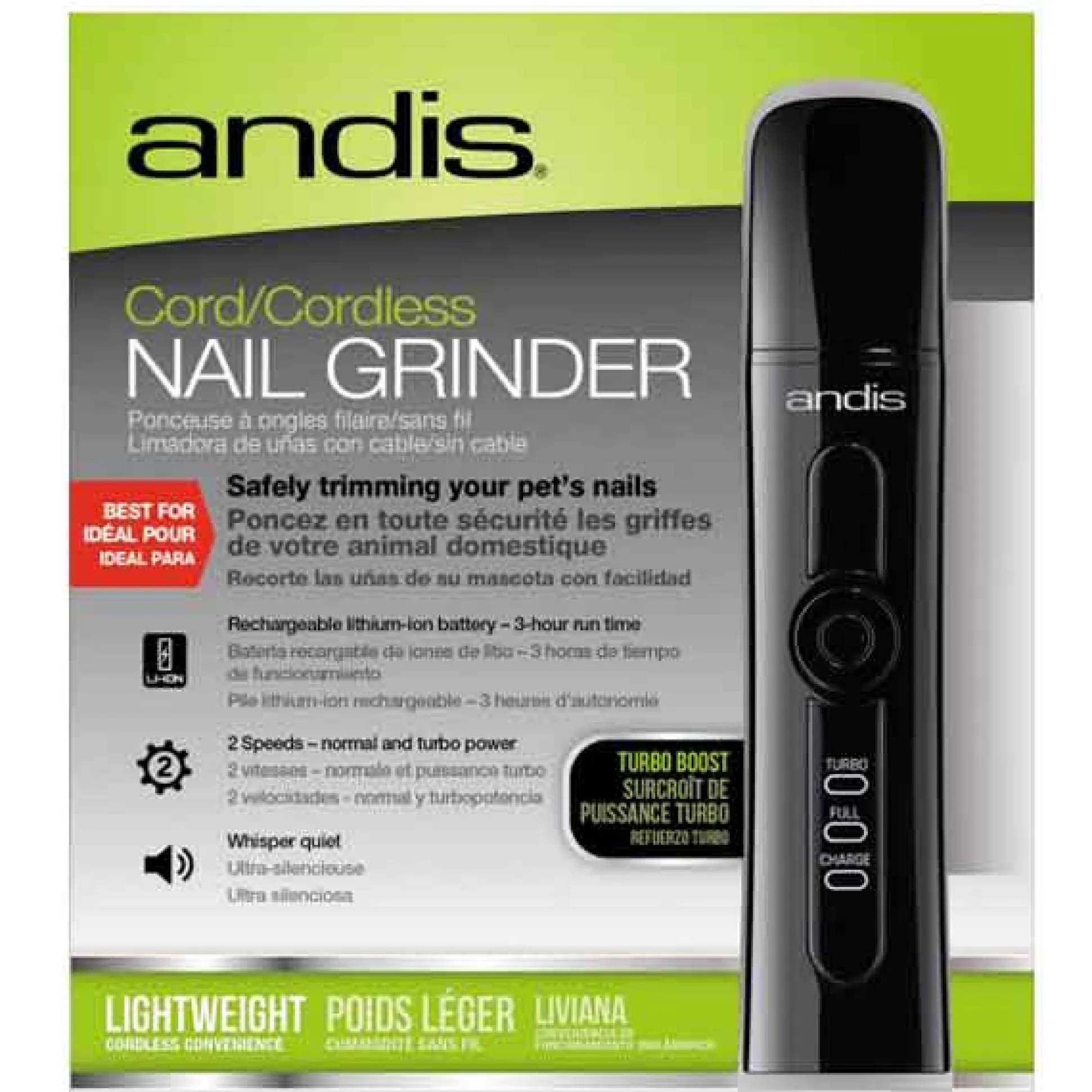 Andis Lithium Ion Cordless Dog Nail Grinder