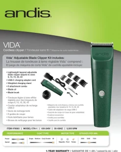 Andis Vida Adjustable 5 in 1 Blade Dog Hair Clippers