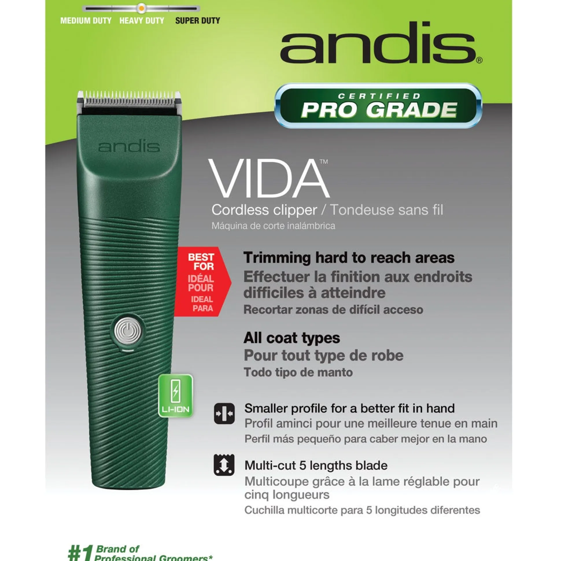 Andis Vida Adjustable 5 in 1 Blade Dog Hair Clippers