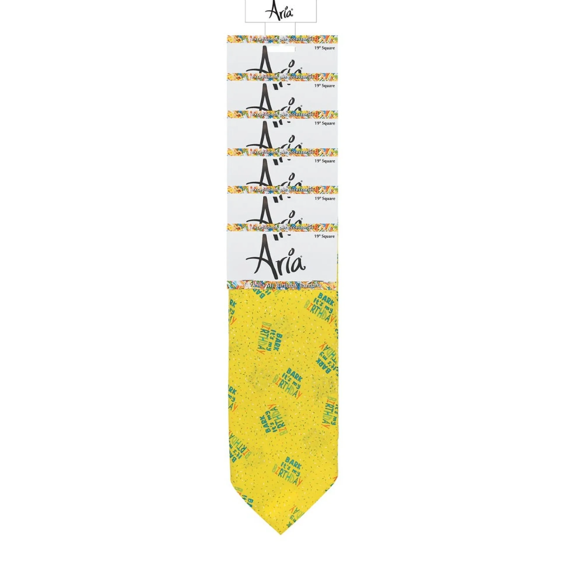 Aria Bark It's My Birthday Bandana 6Pc Retail Display Strip