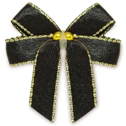 Aria Tiny Bows with Gold Bead Canister 100Pc