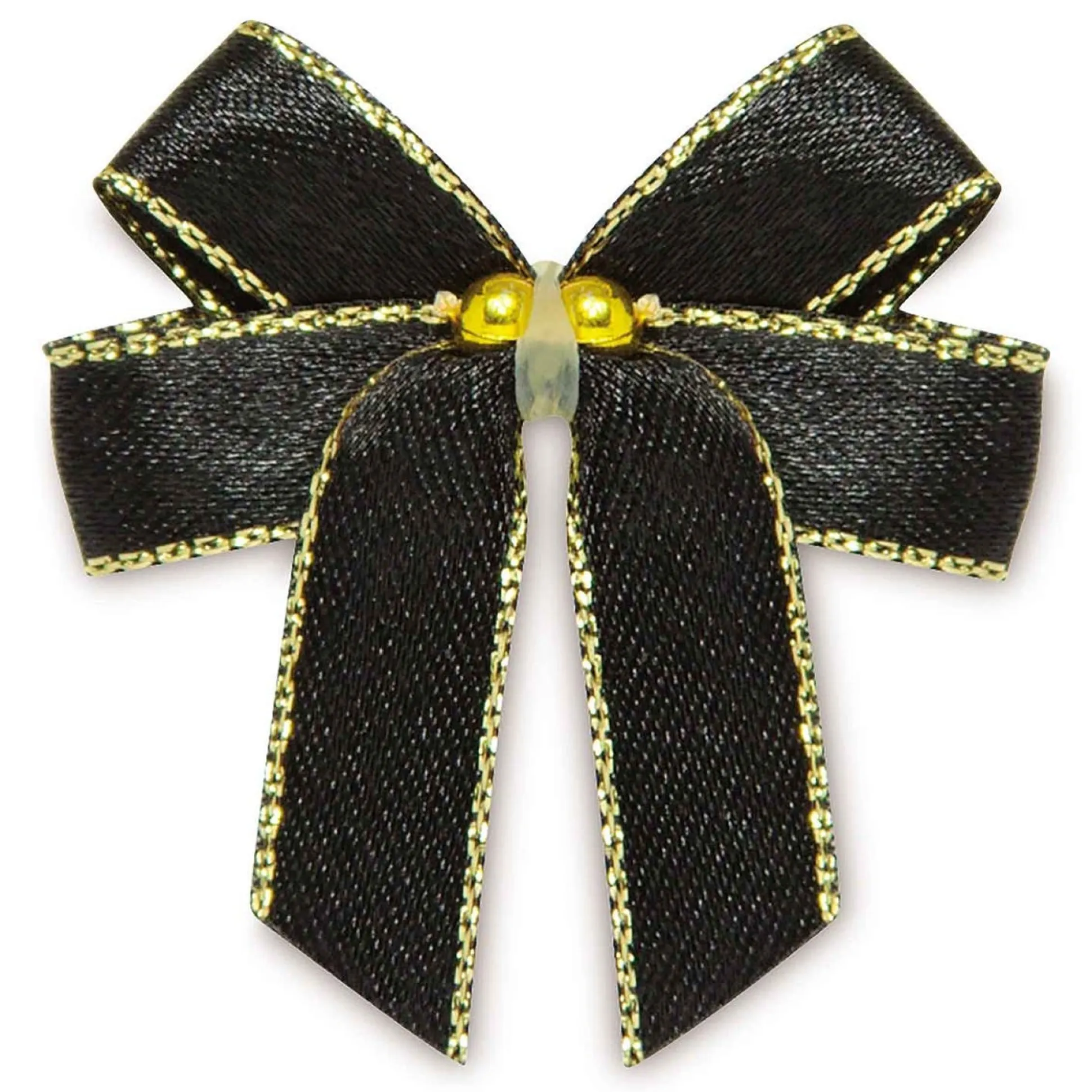 Aria Tiny Bows with Gold Bead Canister 100Pc