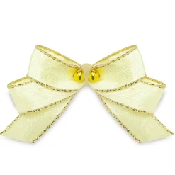 Aria Tiny Bows with Gold Bead Canister 100Pc