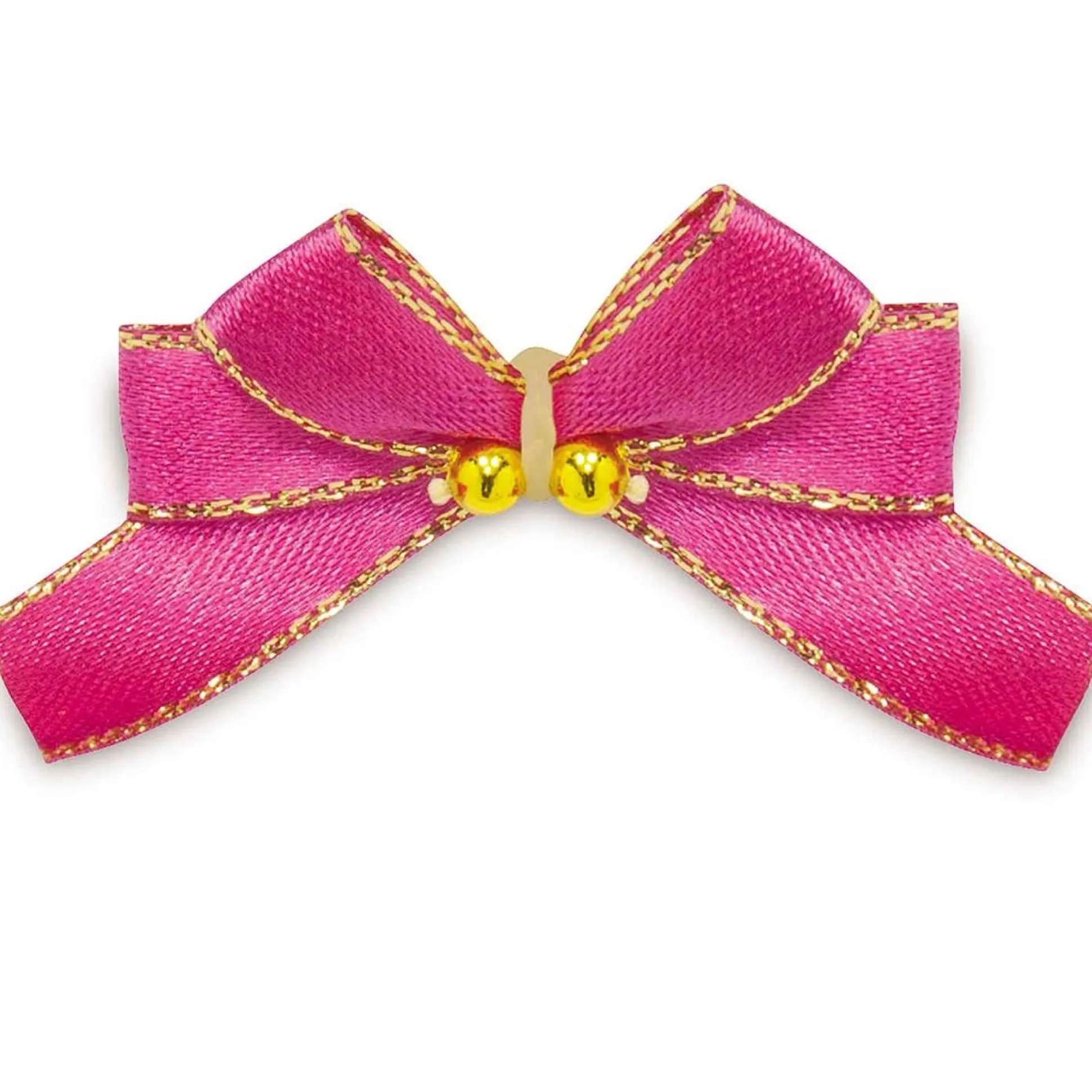 Aria Tiny Bows with Gold Bead Canister 100Pc