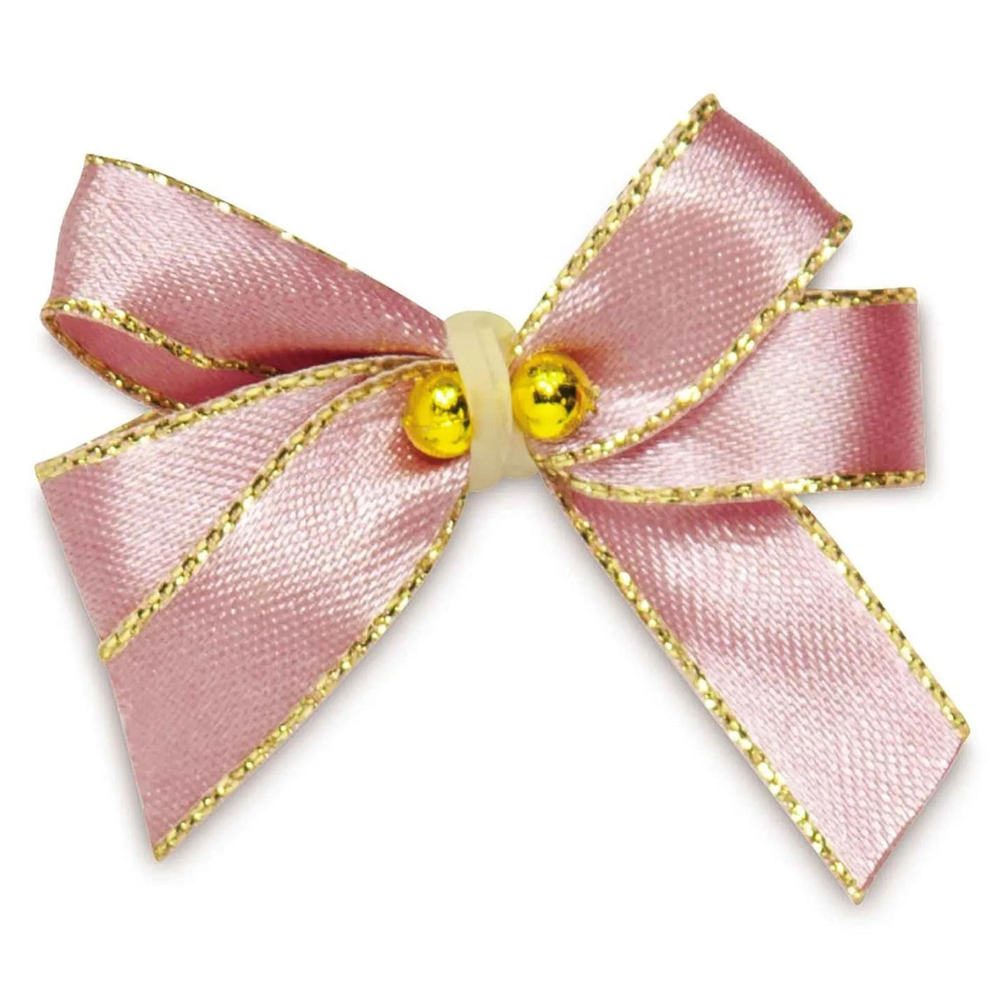 Aria Tiny Bows with Gold Bead Canister 100Pc