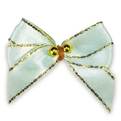 Aria Tiny Bows with Gold Bead Canister 100Pc
