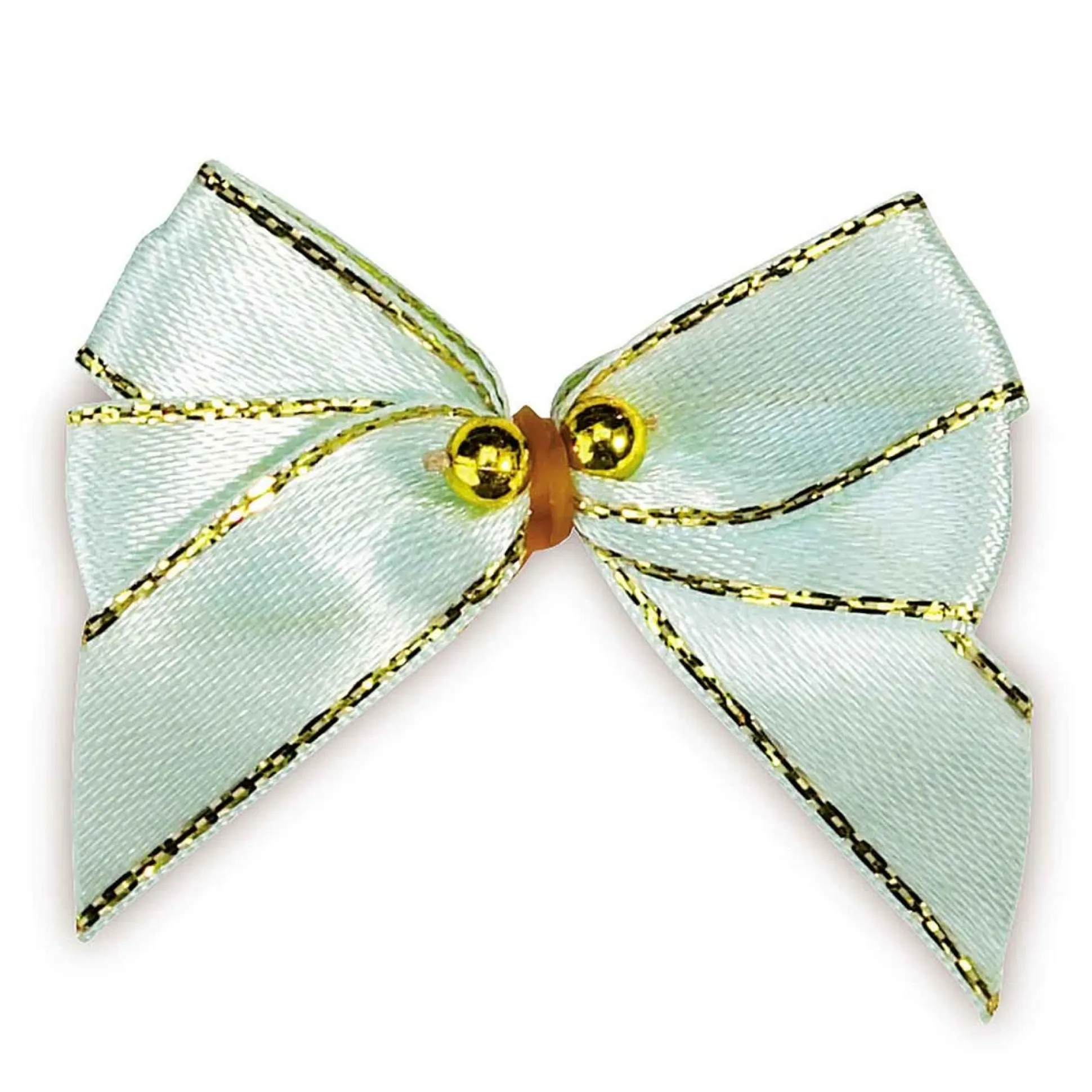 Aria Tiny Bows with Gold Bead Canister 100Pc
