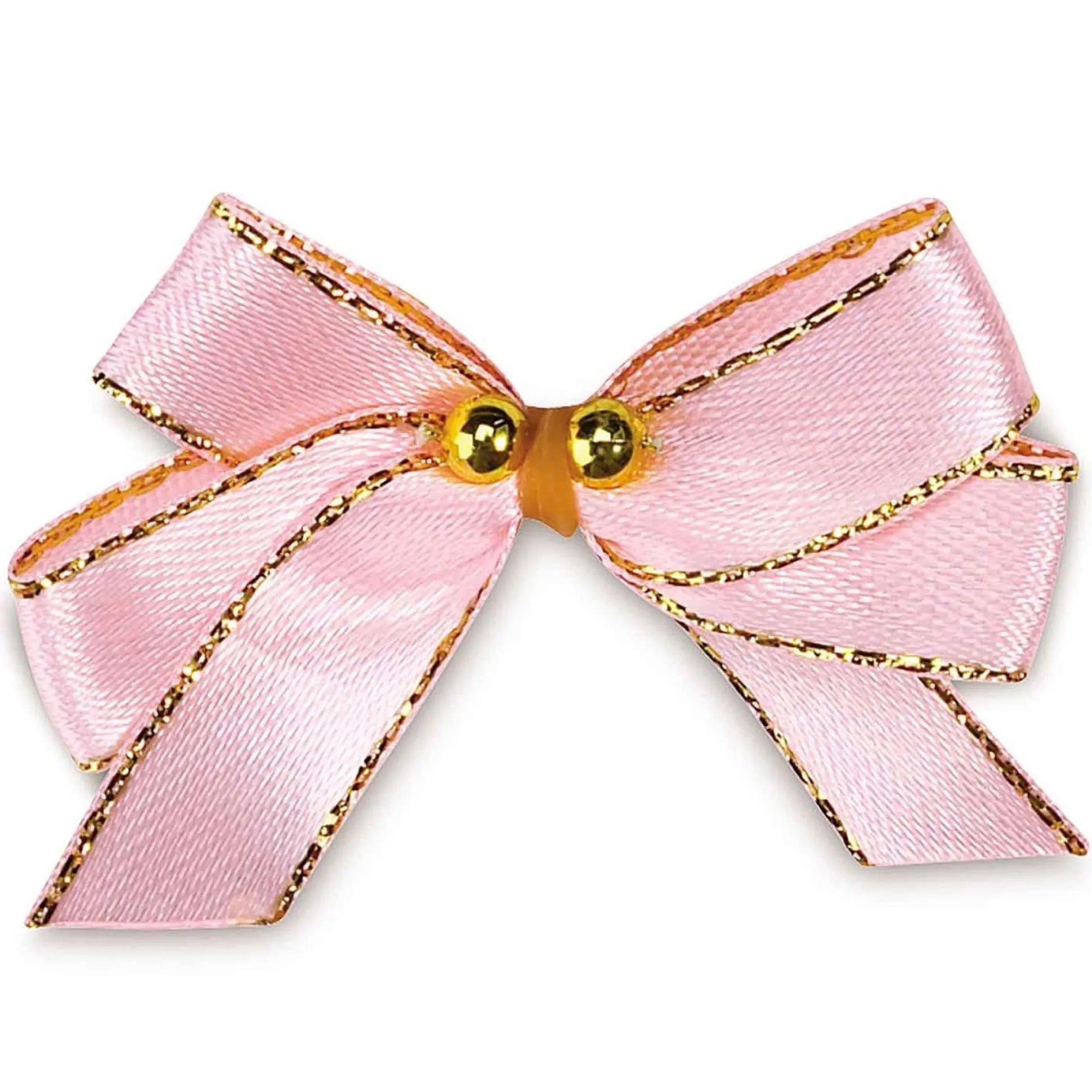 Aria Tiny Bows with Gold Bead Canister 100Pc