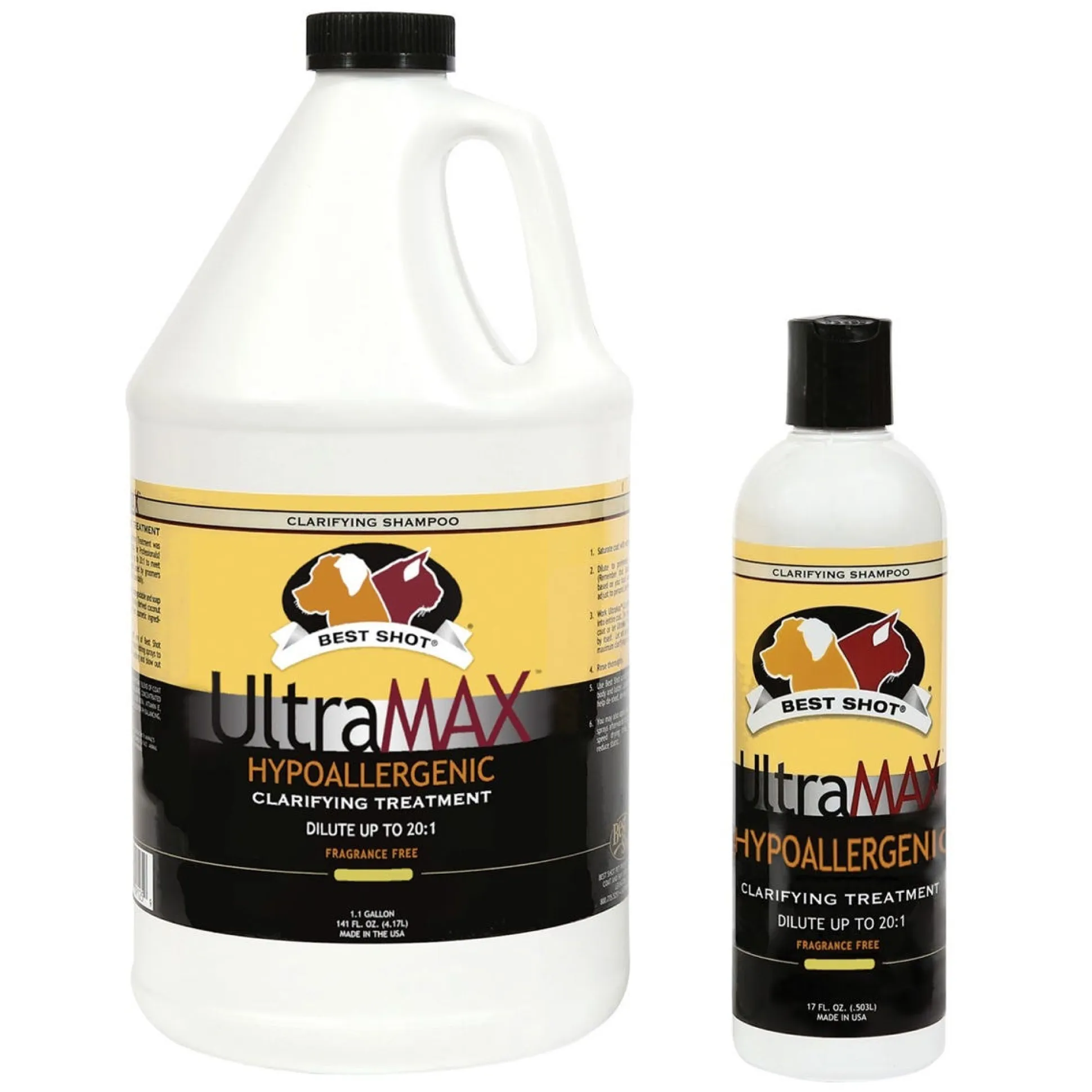 Best Shot UltraMAX Hypoallergenic Clarifying Treatment Dog Grooming Shampoo