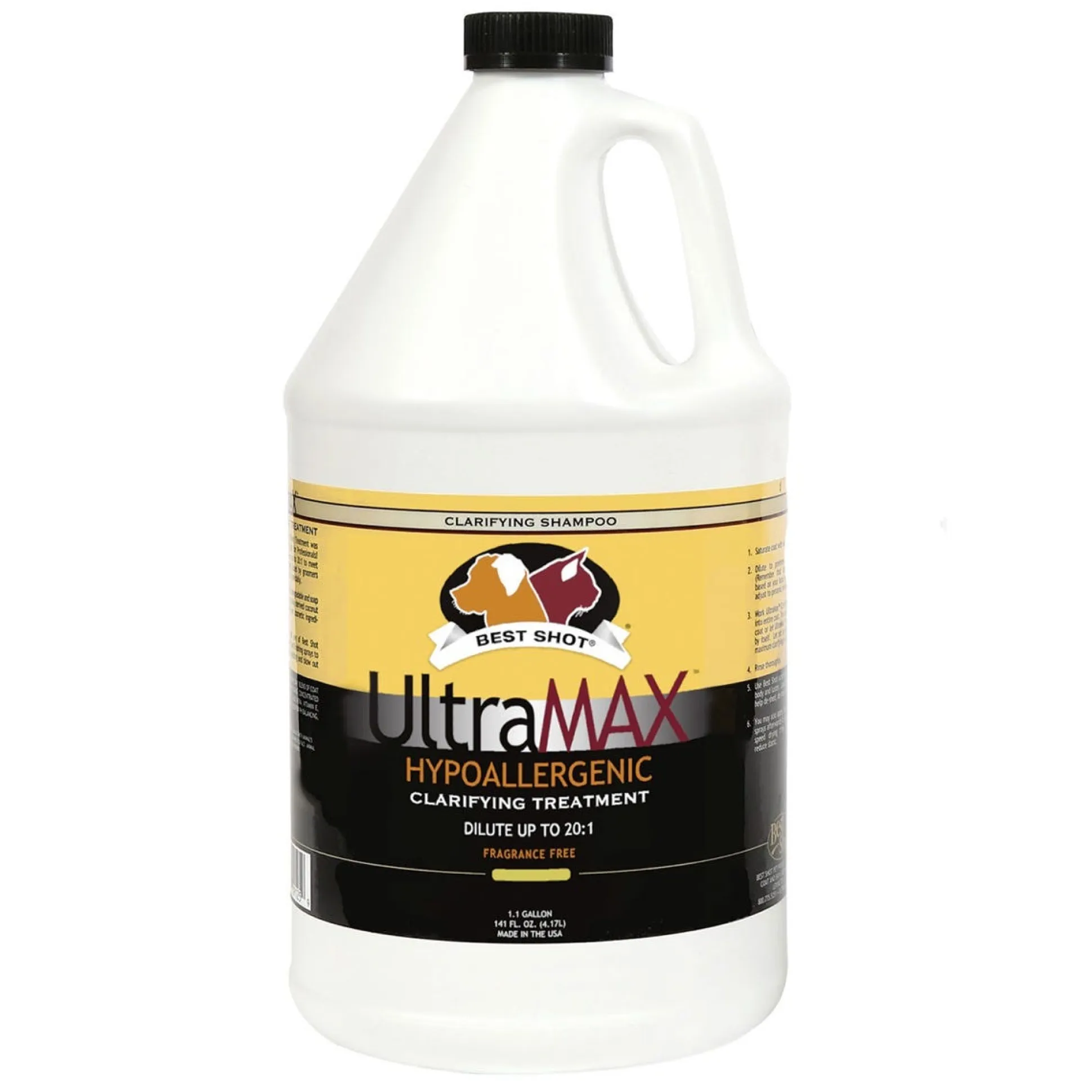 Best Shot UltraMAX Hypoallergenic Clarifying Treatment Dog Grooming Shampoo