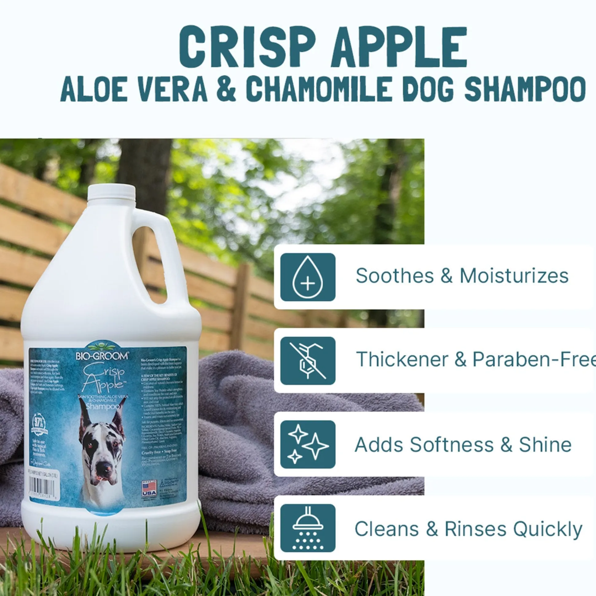 Bio-Groom Crisp Apple Aloe Vera & Chamomile Dog Shampoo