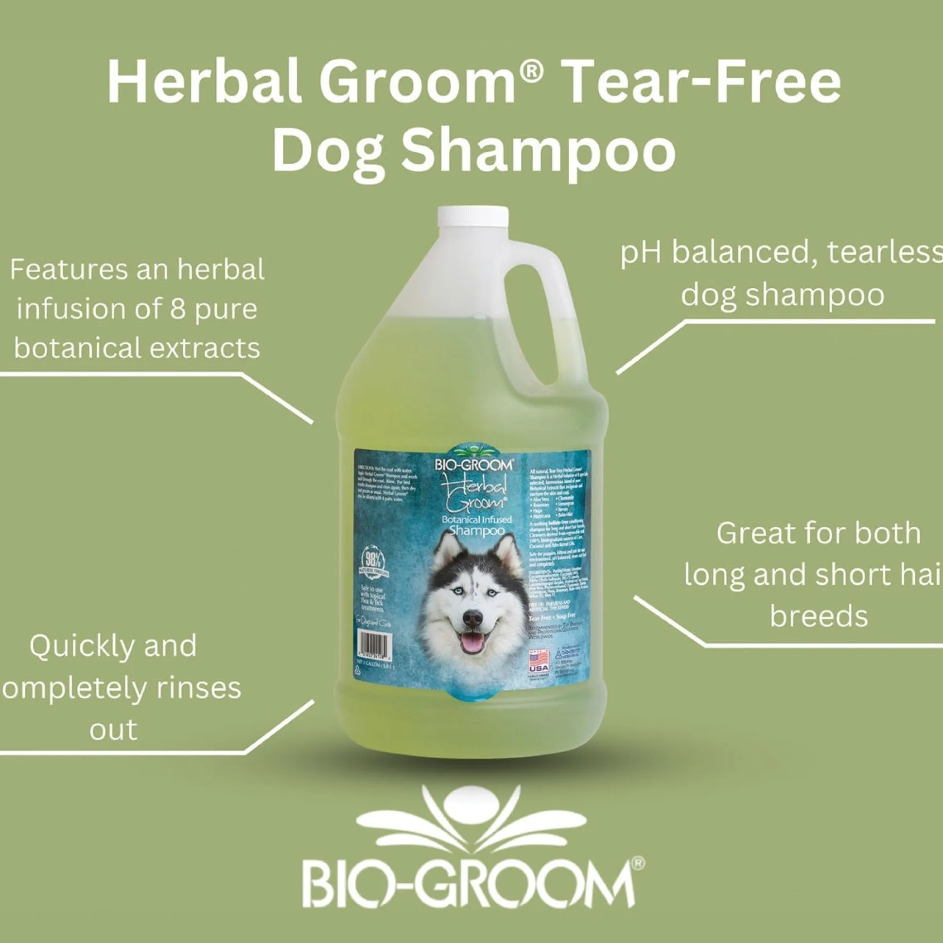 Bio-Groom Herbal Groom Dog Grooming Conditioning Shampoo