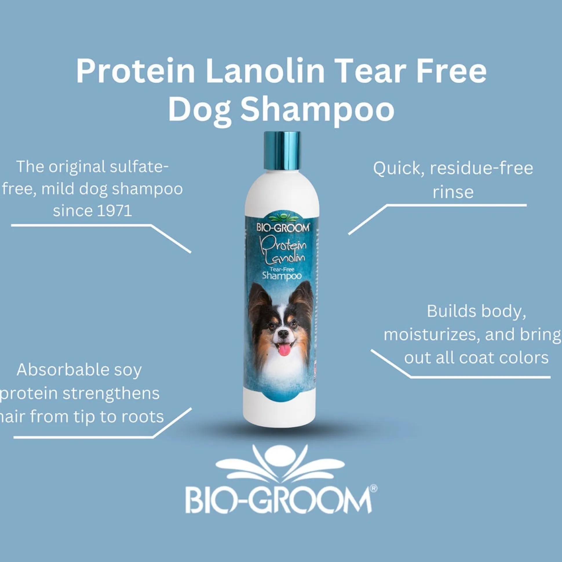 Bio-Groom Protein Lanolin Tear-Free Dog Grooming Shampoo