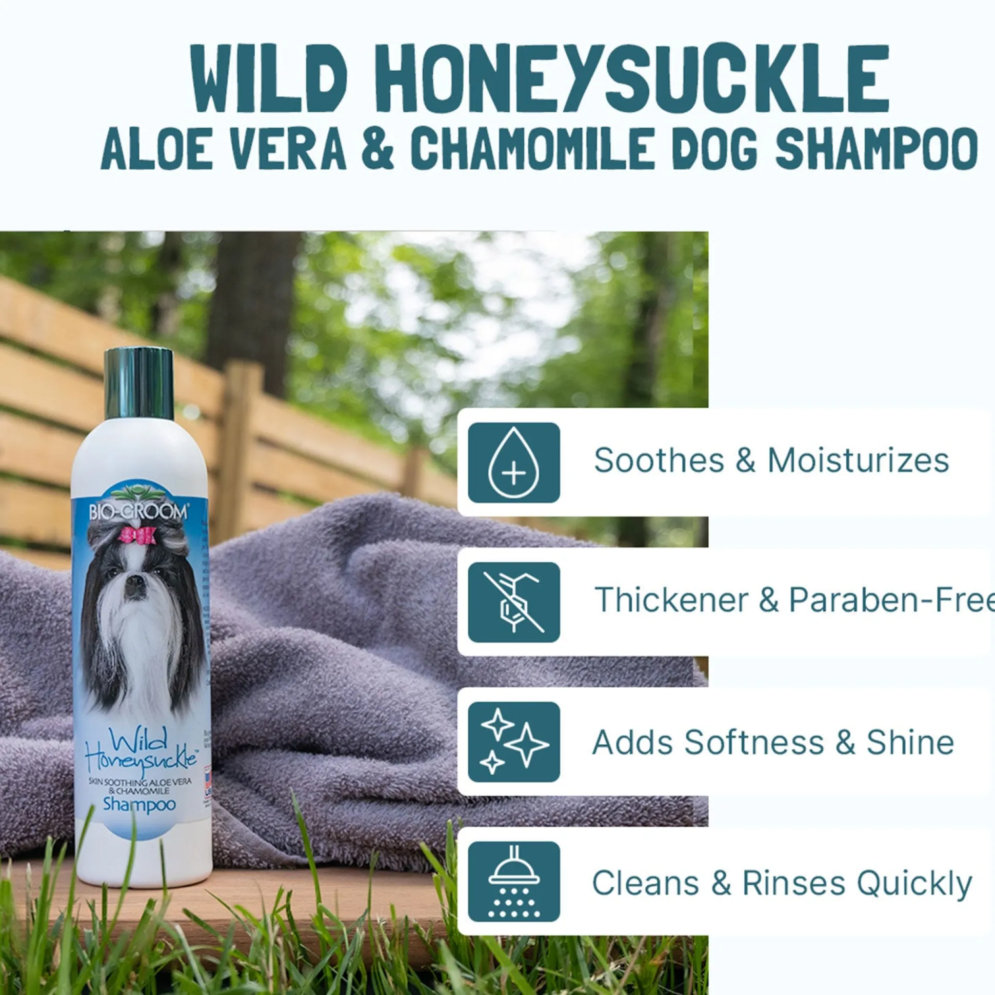 Bio-Groom Wild Honeysuckle Aloe Vera & Chamomile Dog Shampoo