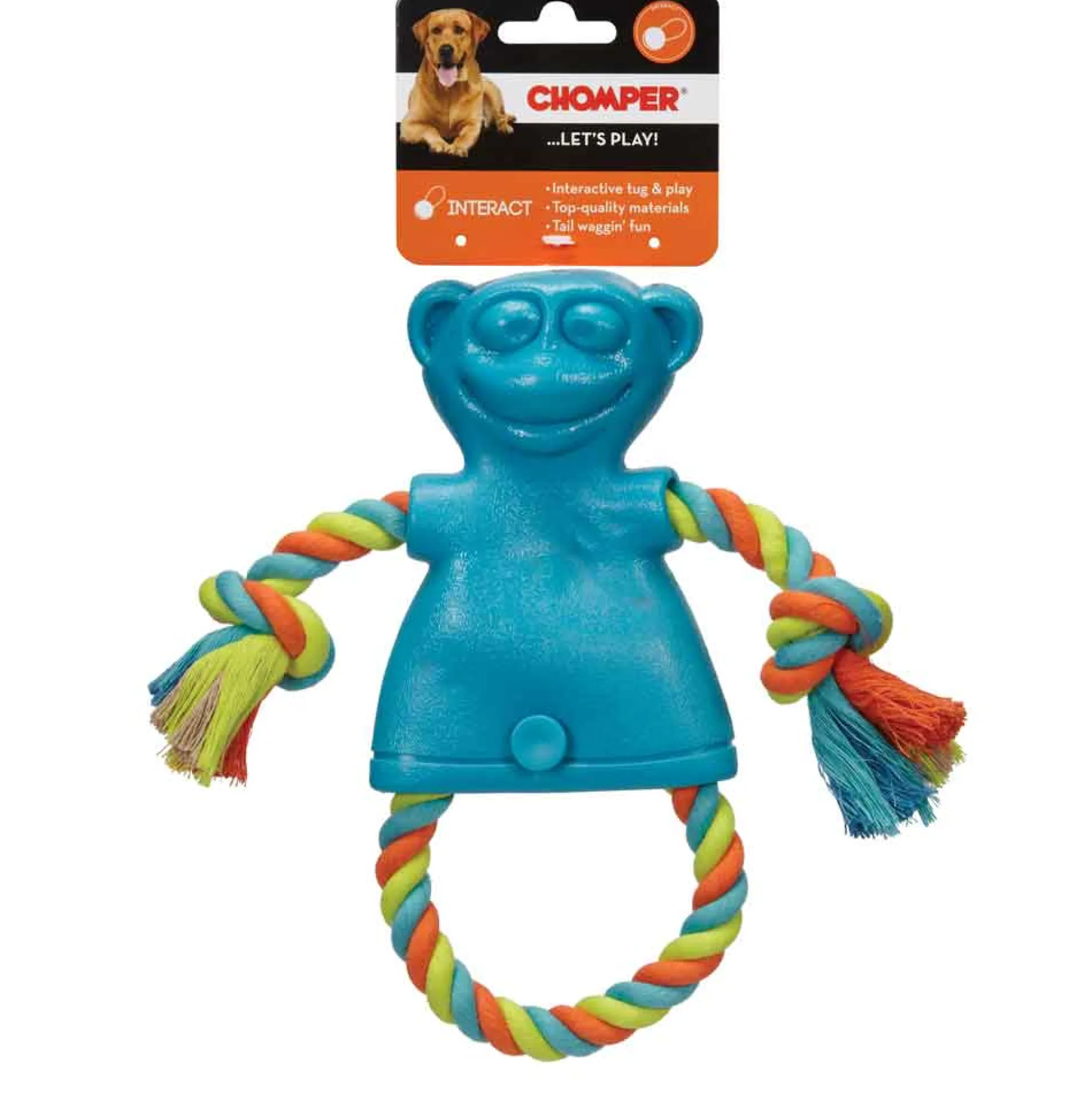 Chomper Large TPR Monkey with Rope Toys