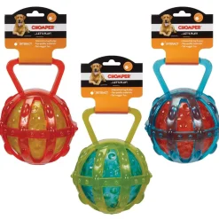 Chomper TPR Tug Toys with Caged Ball