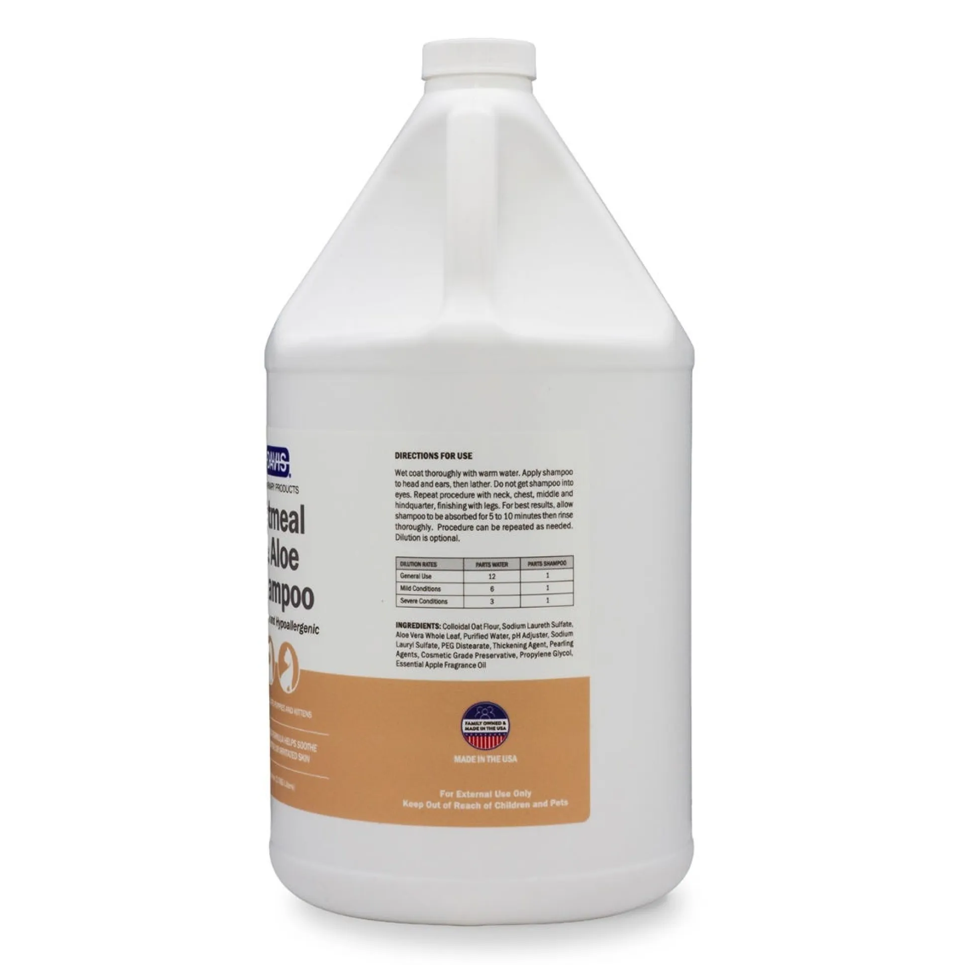 Davis Oatmeal & Aloe Dog Grooming Shampoo Gallon