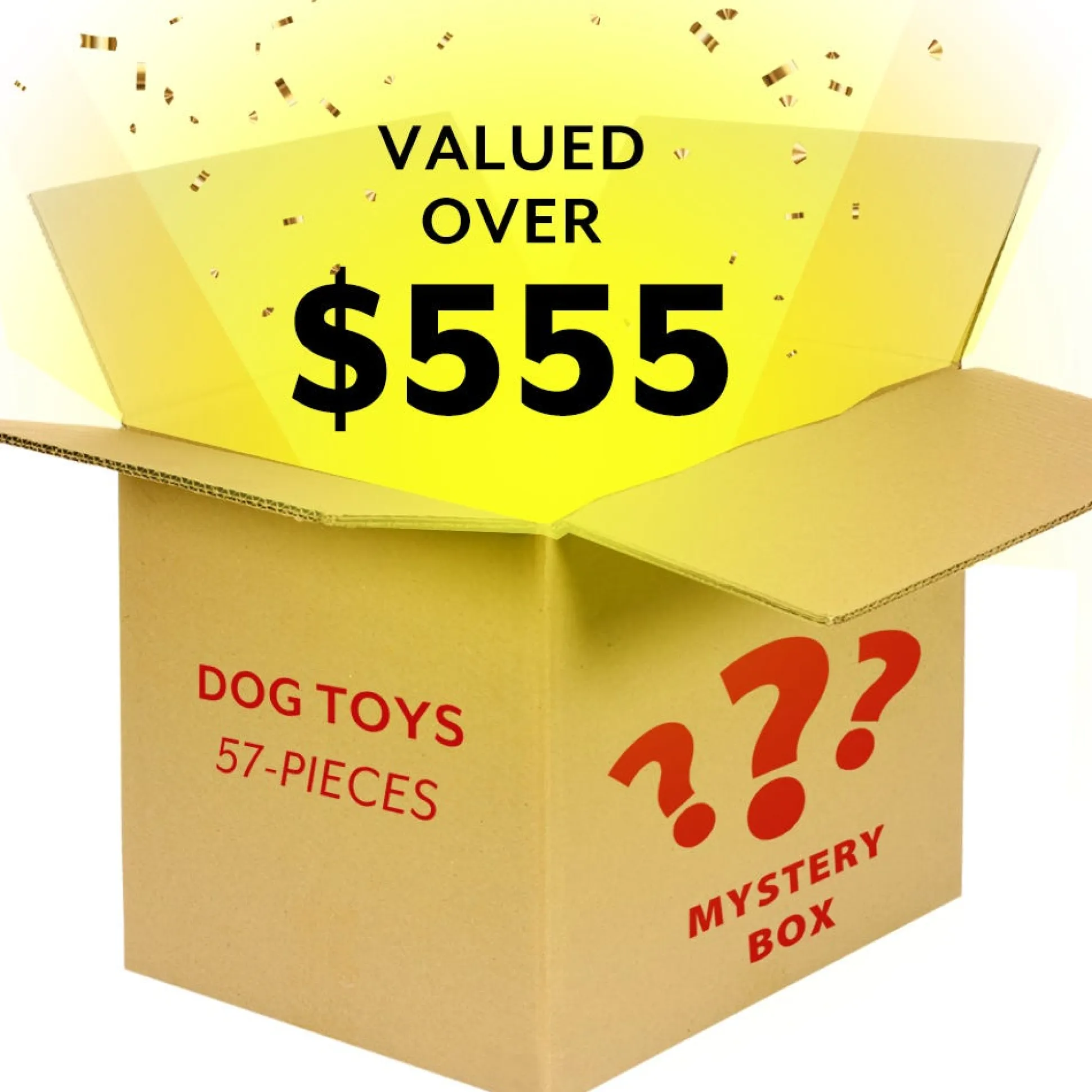 Dog Toy Mystery Box: 57 Pieces