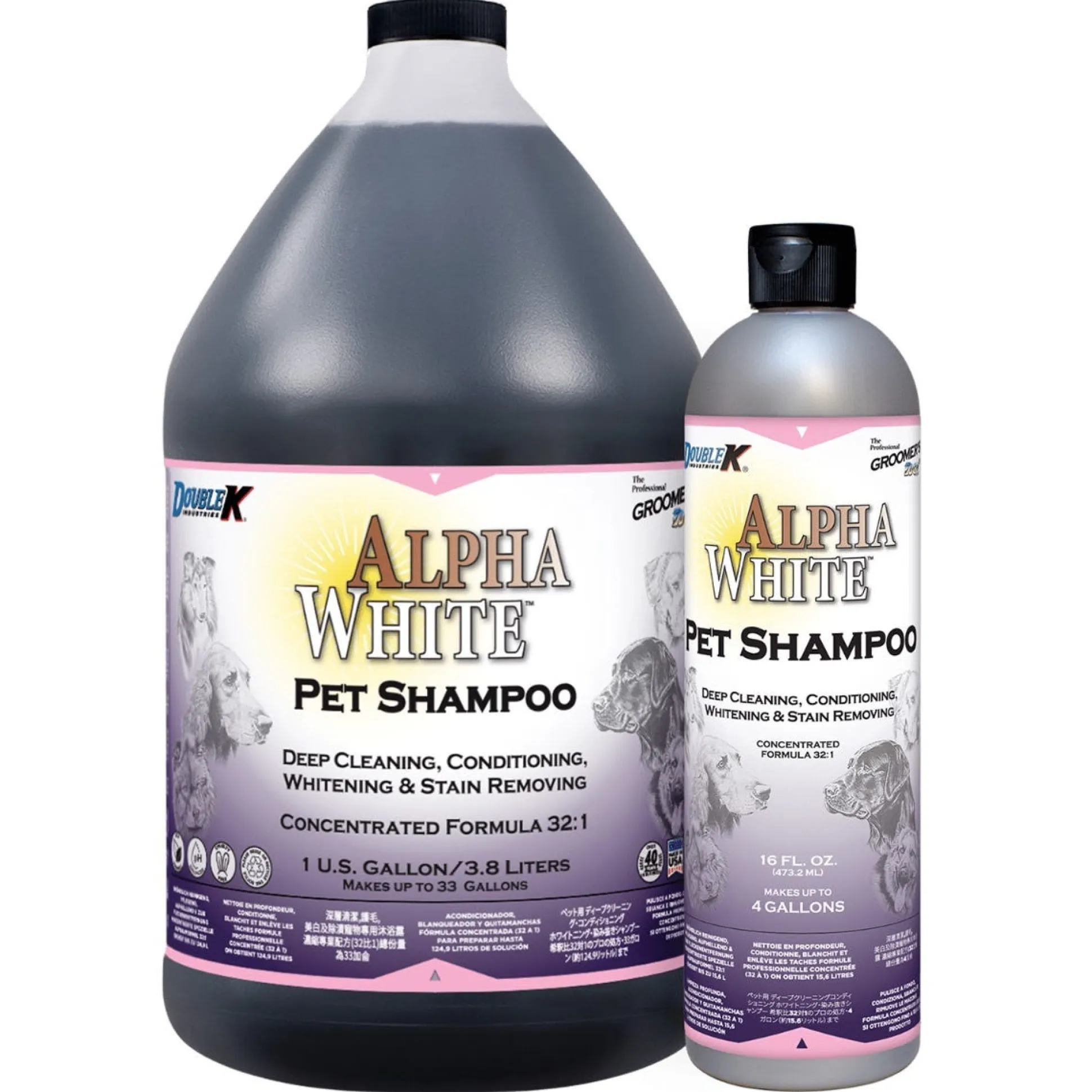 Double K Groomer's Edge Alpha White Dog Grooming Shampoo