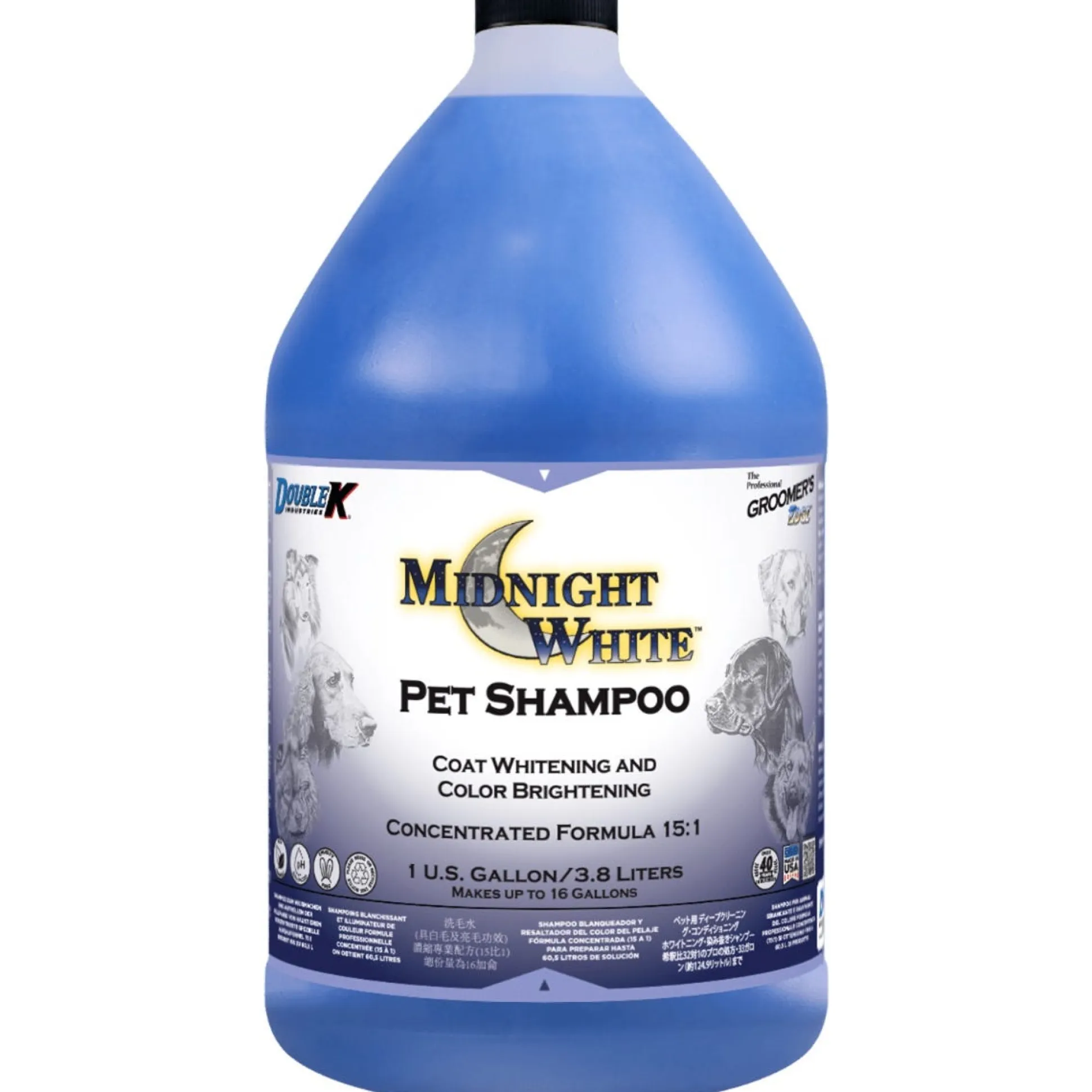 Double K Groomer's Edge Midnight White Dog Grooming Shampoo