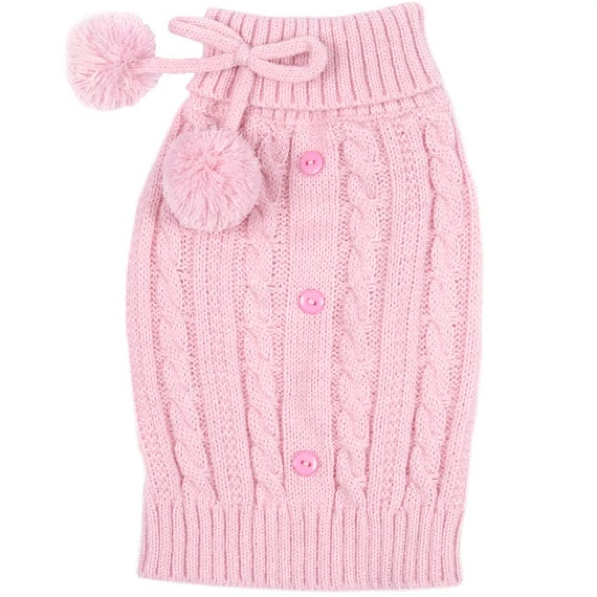East Side Collection Pink Cable Knit Sweater