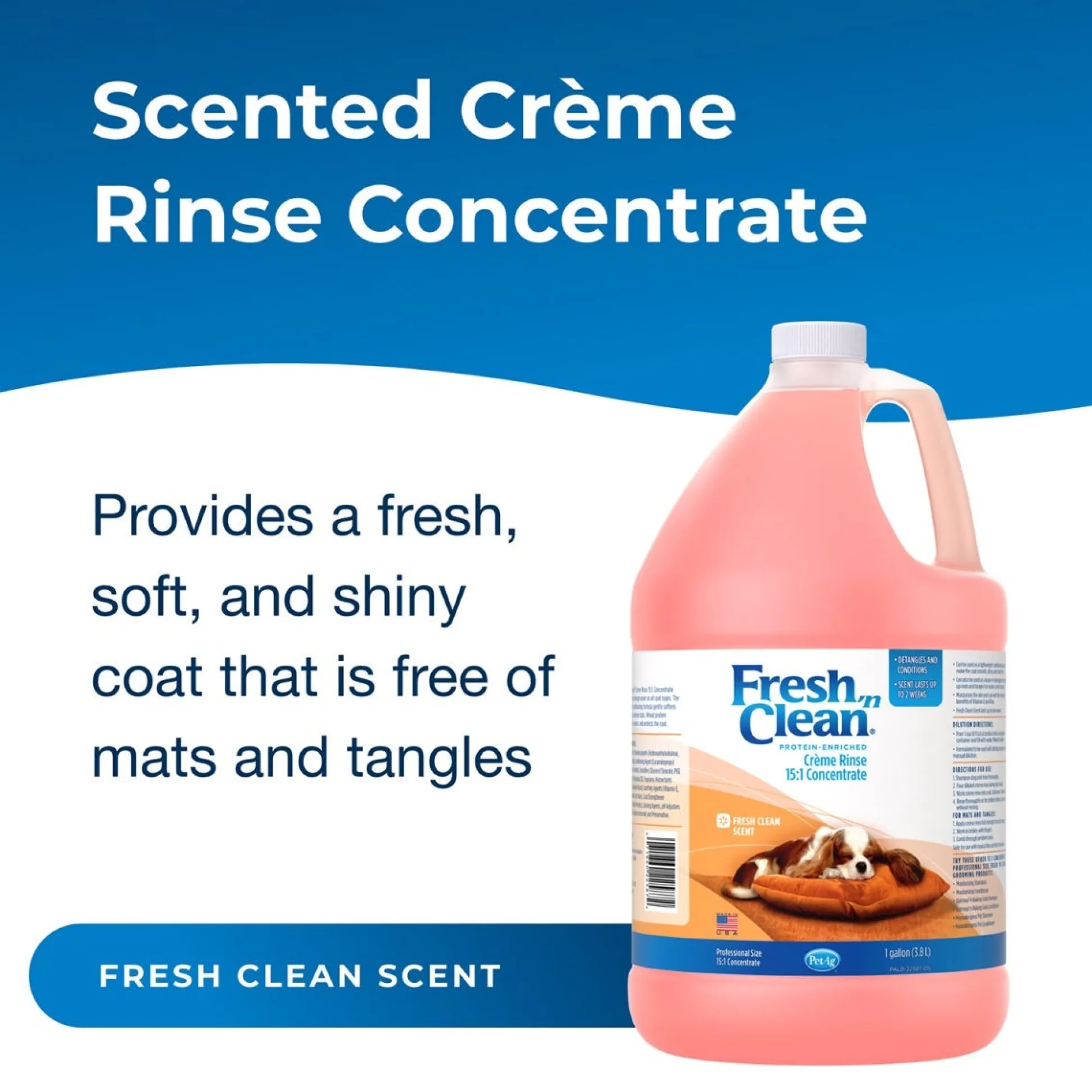 Fresh 'n Clean 15:1 Dog Grooming Creme Rinse Gallon
