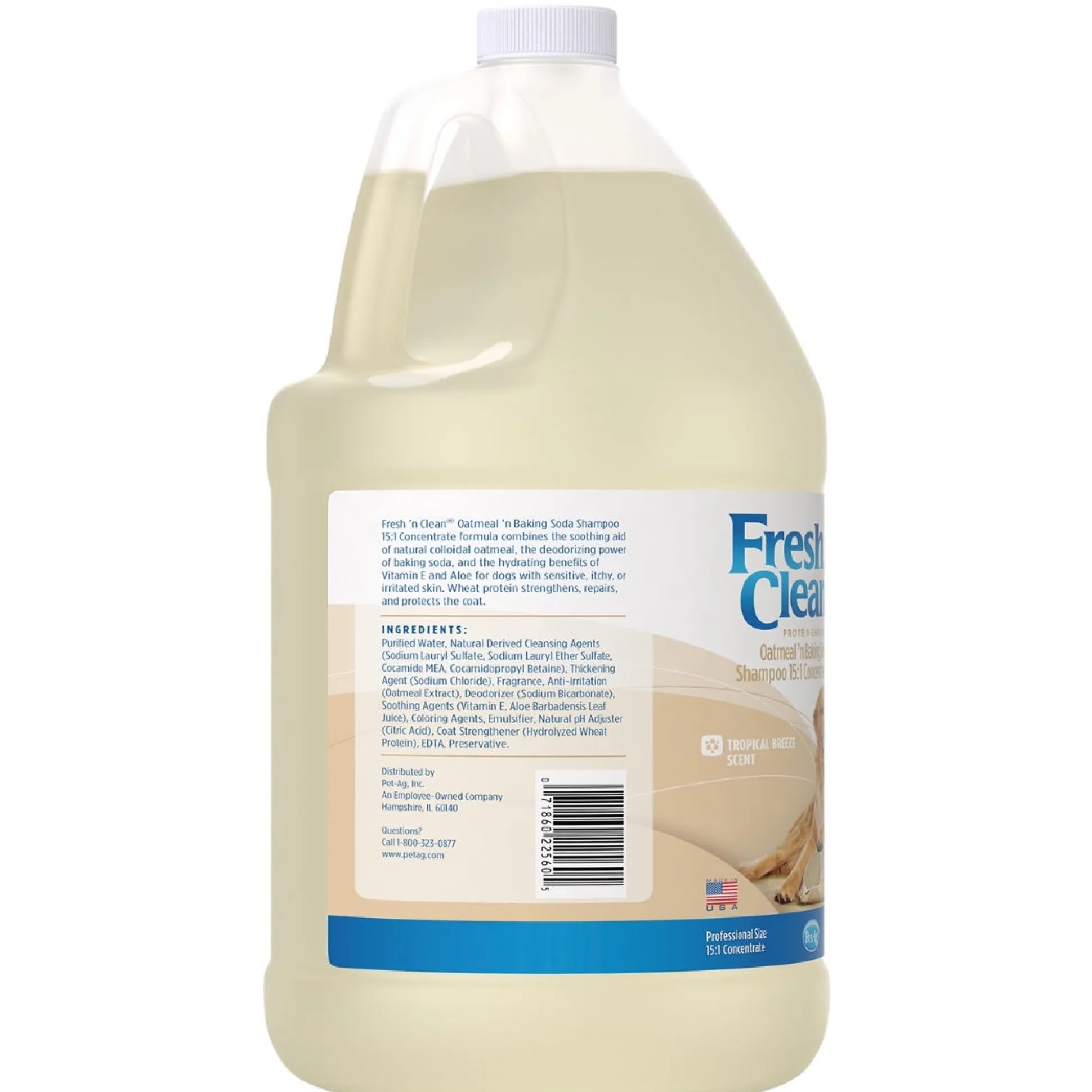 Fresh 'n Clean Oatmeal 'n Baking Soda 15:1 Dog Grooming Shampoo Gallon
