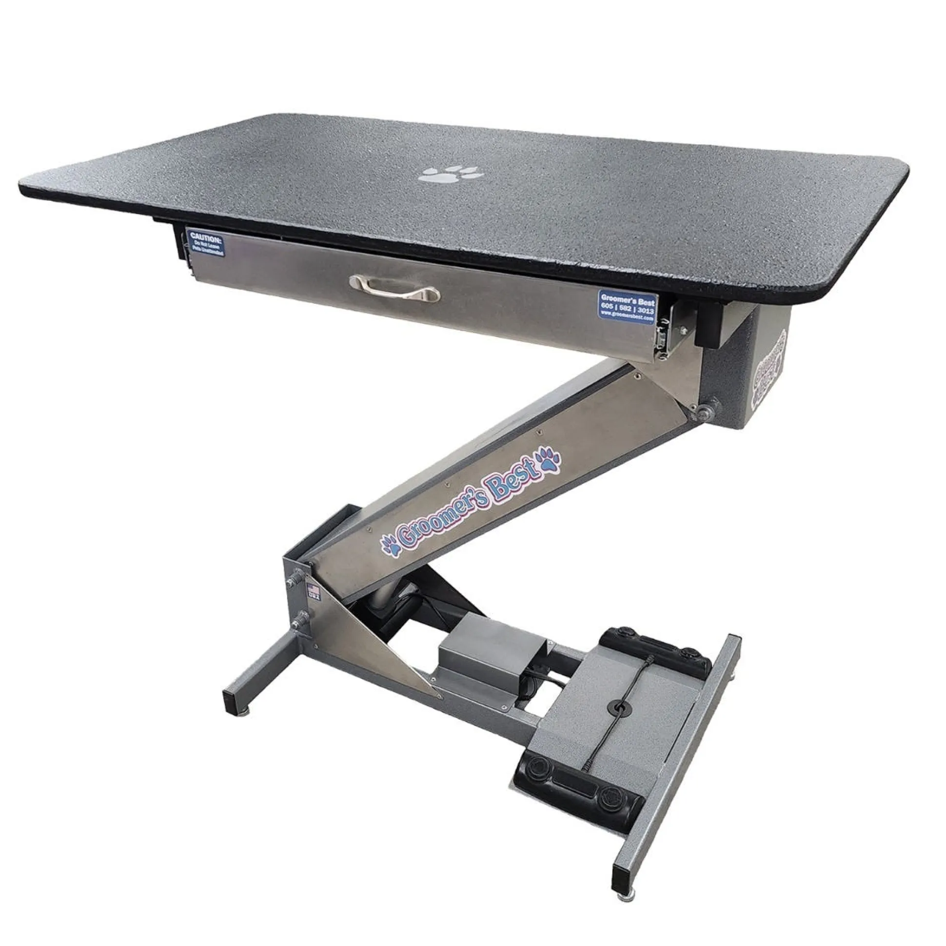 Groomer's Best Low-Profile Electric Dog Grooming Table - Black