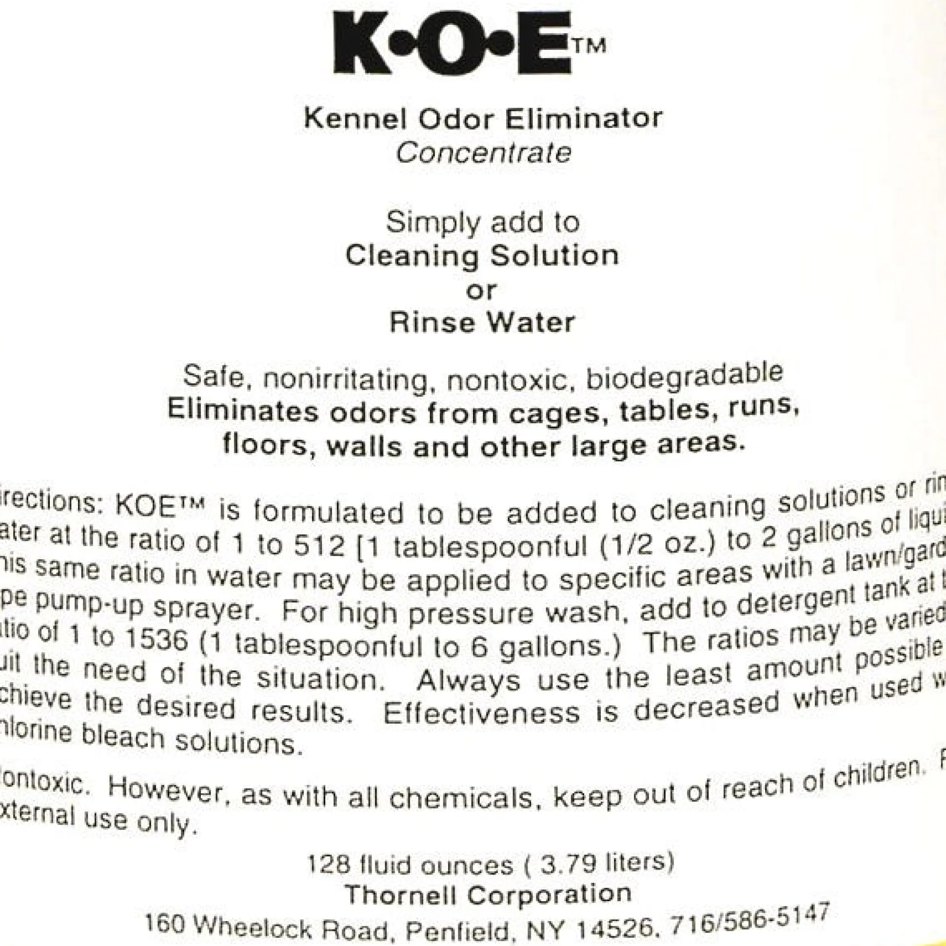 KOE Kennel Odor Eliminator Concentrate