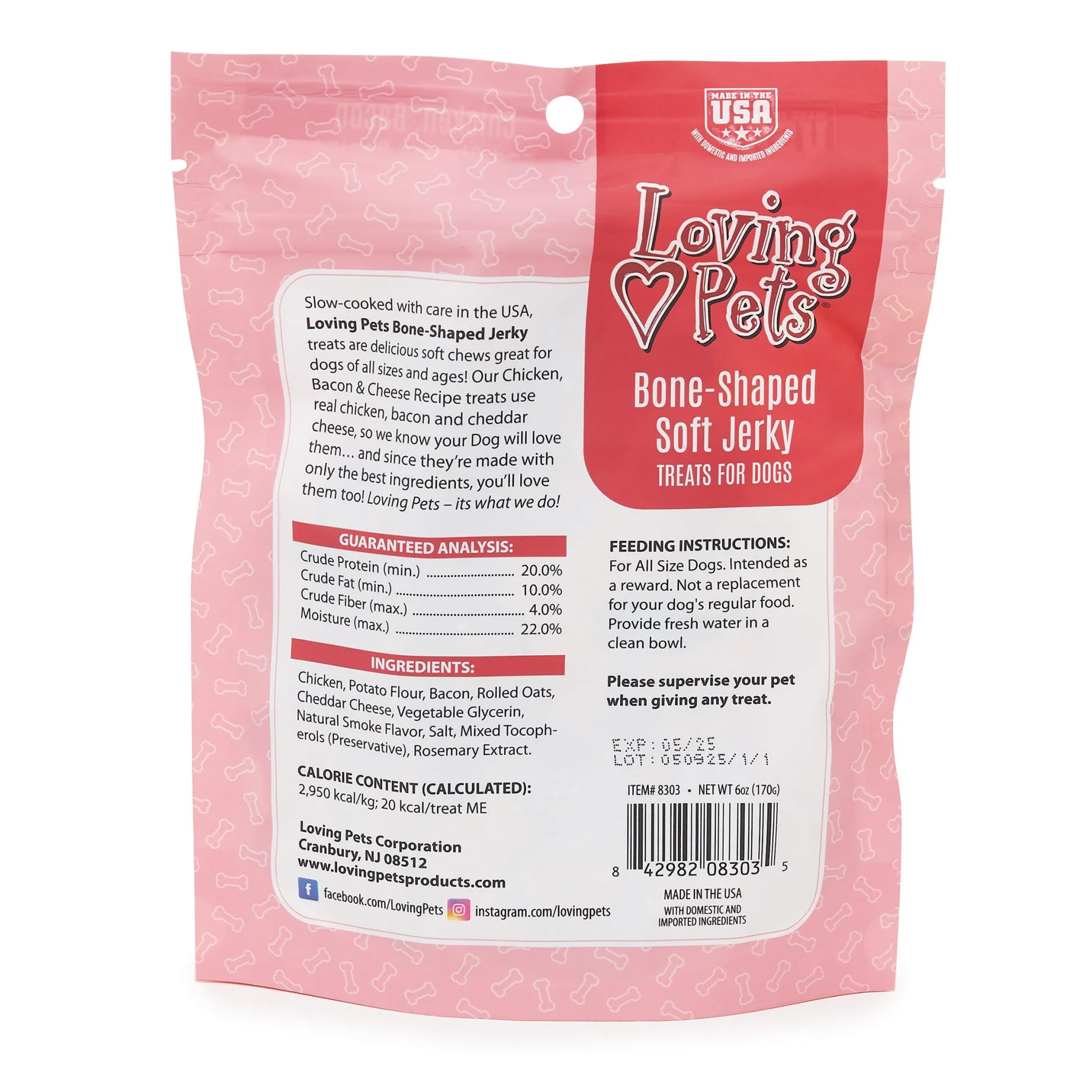 Loving Pets Bone-Shaped Soft Jerky 6 oz
