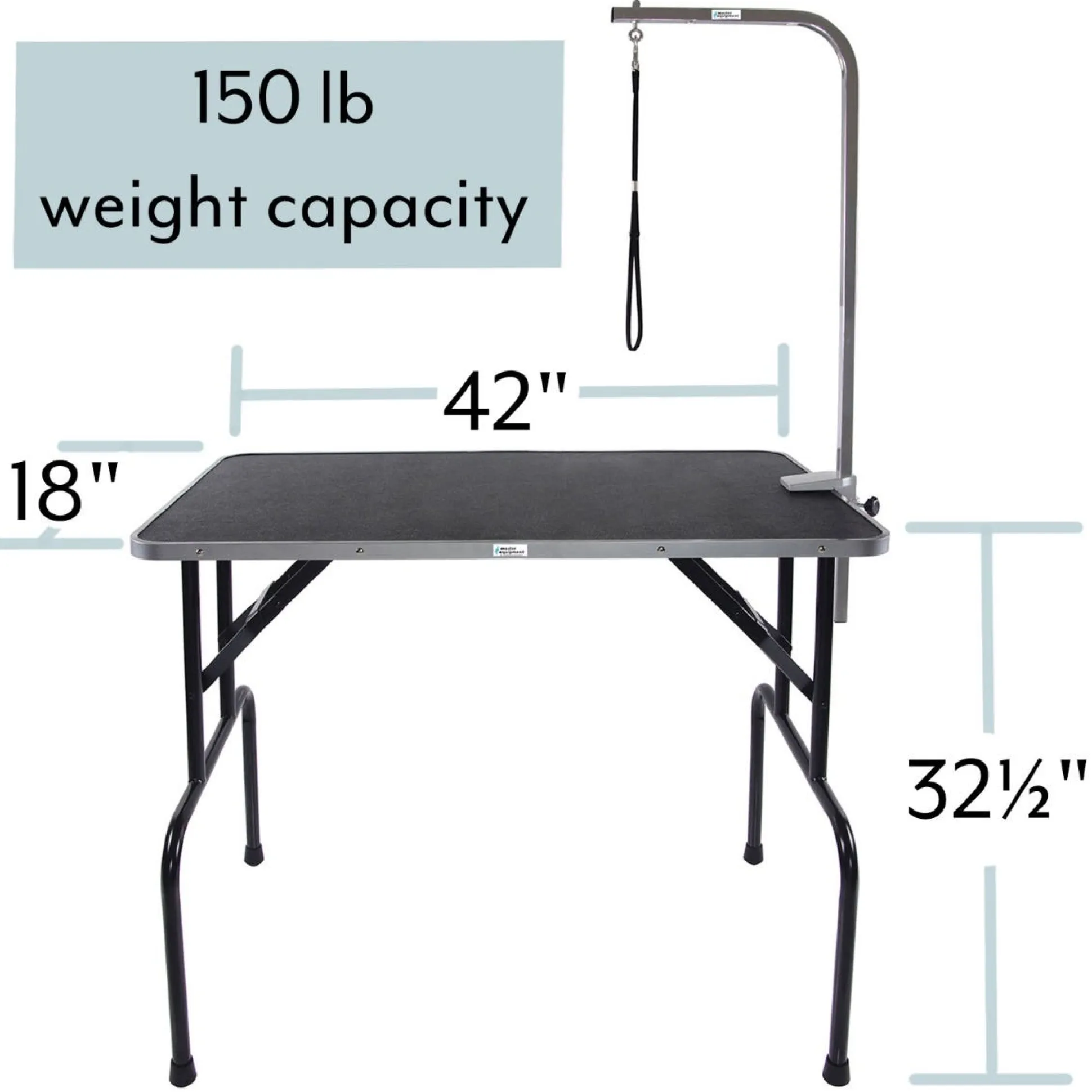Master Equipment Dog Grooming Table w/Arm 42x24x30In