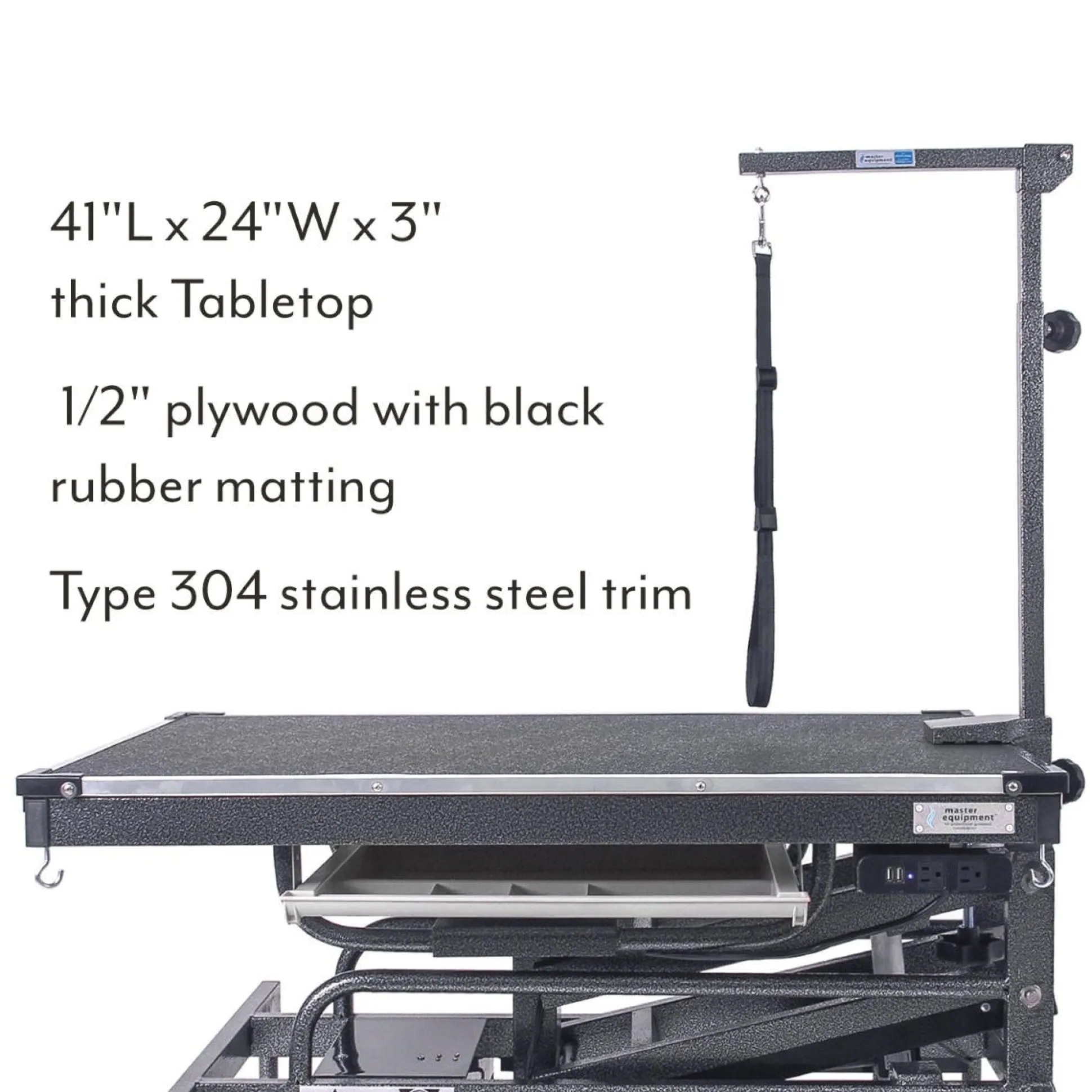 Master Equipment Origin III Electric Grooming Table with Outlets