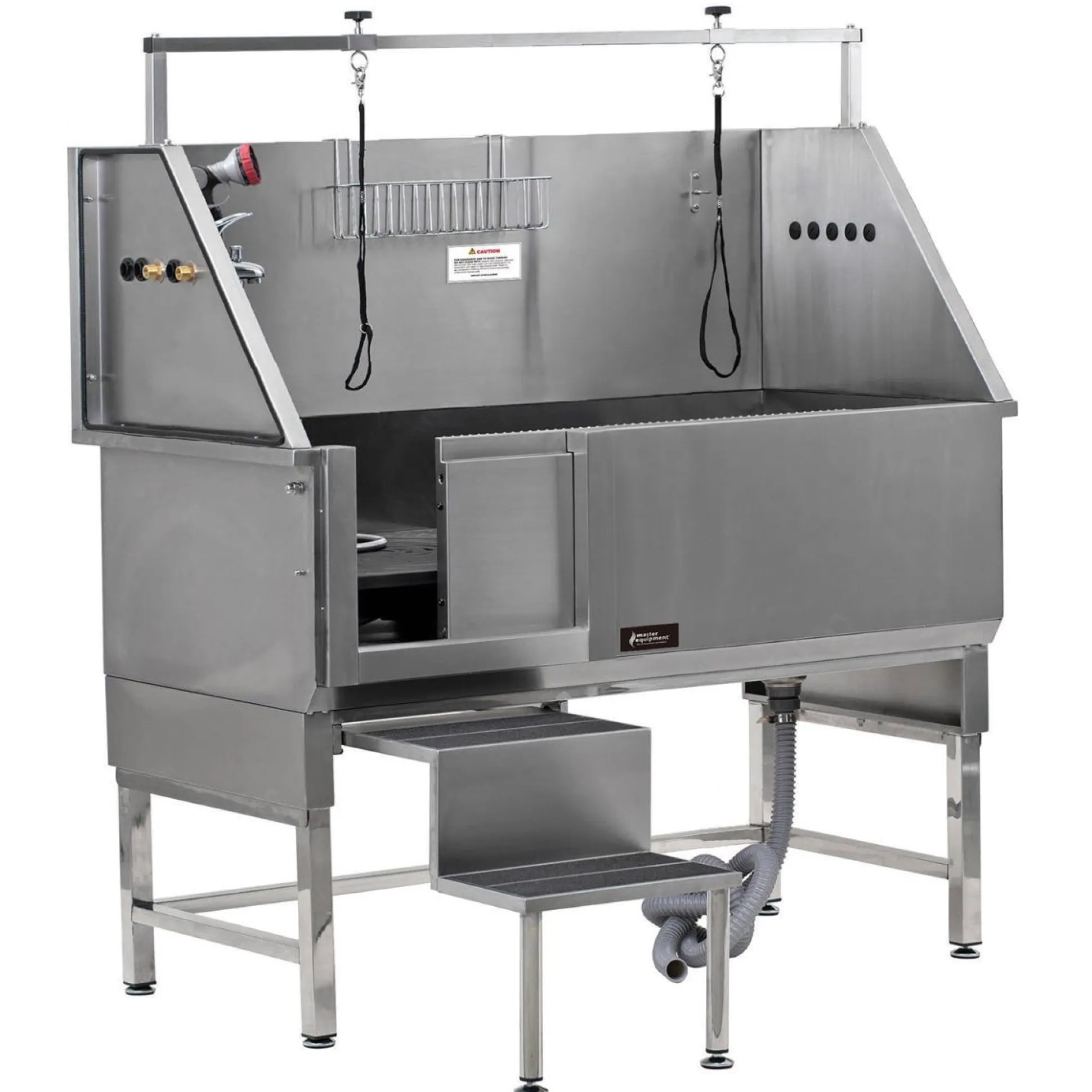 Master Equipment Pro Deluxe II Stainless Steel Dog Grooming Tub Left Door