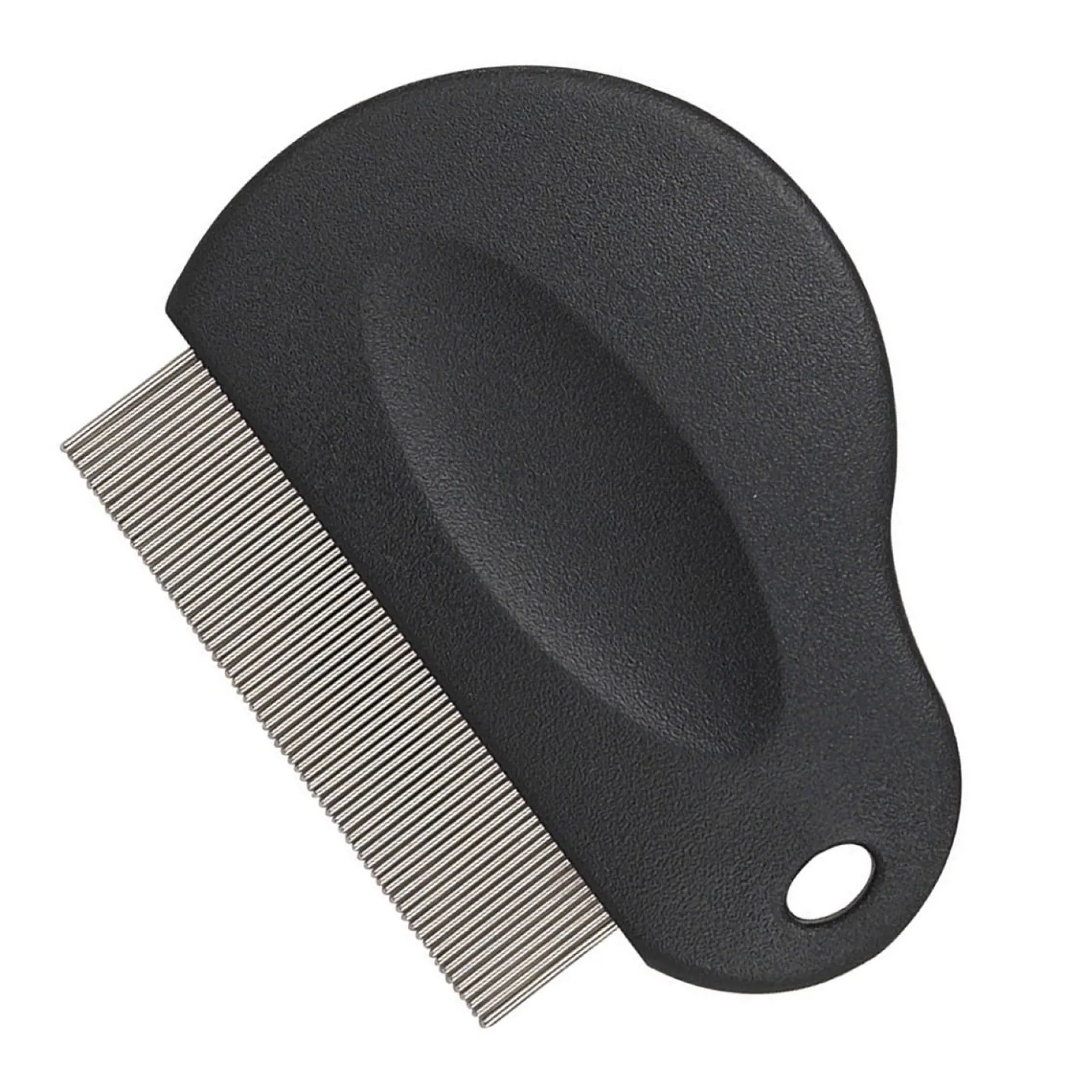 Master Grooming Tools Contoured Grip Flea Comb Black