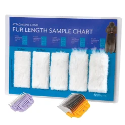 Master Grooming Tools Fur Length Chart for Attachment Combs