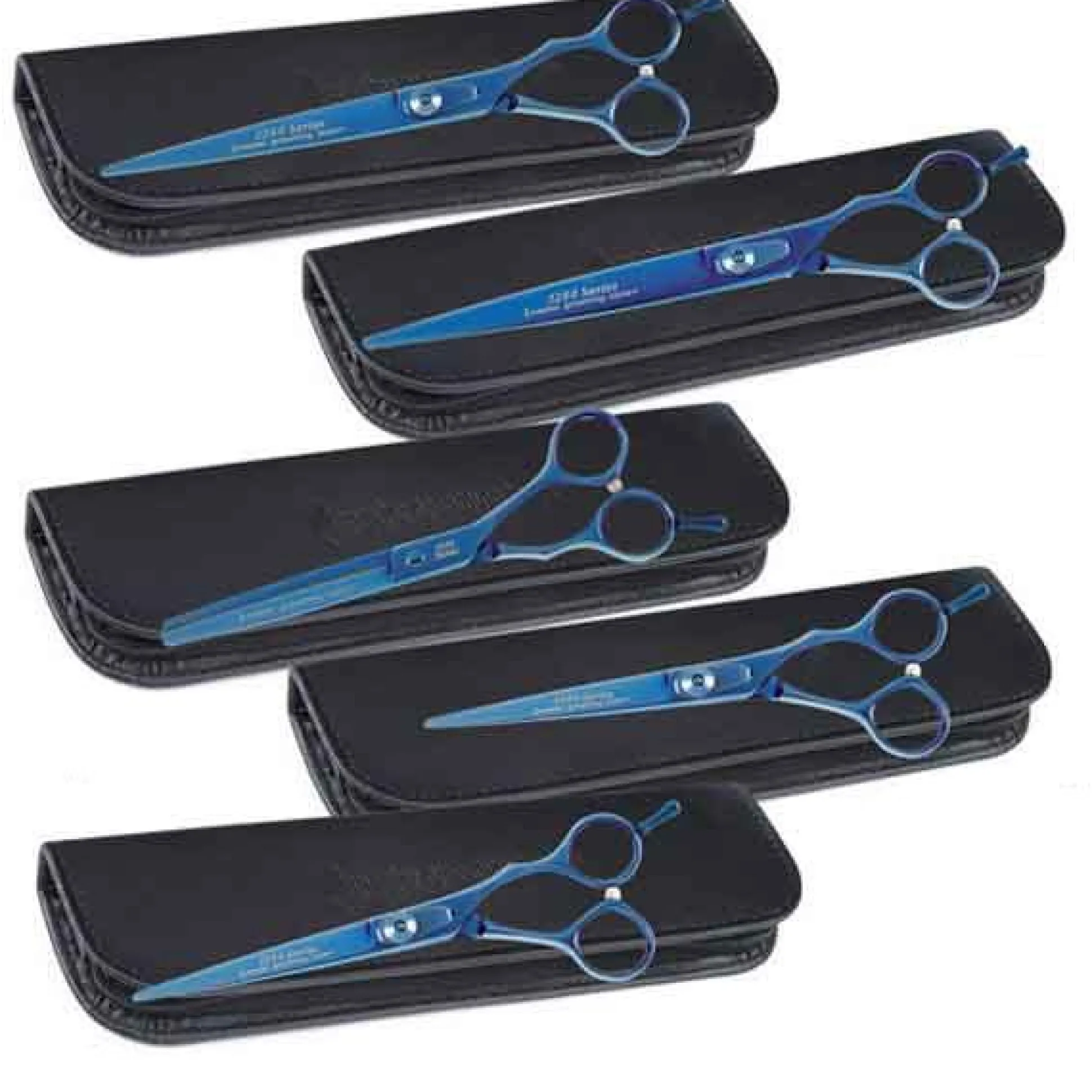 Master Grooming Tools 5200 Series Blue Titanium Shear Kit 5pc