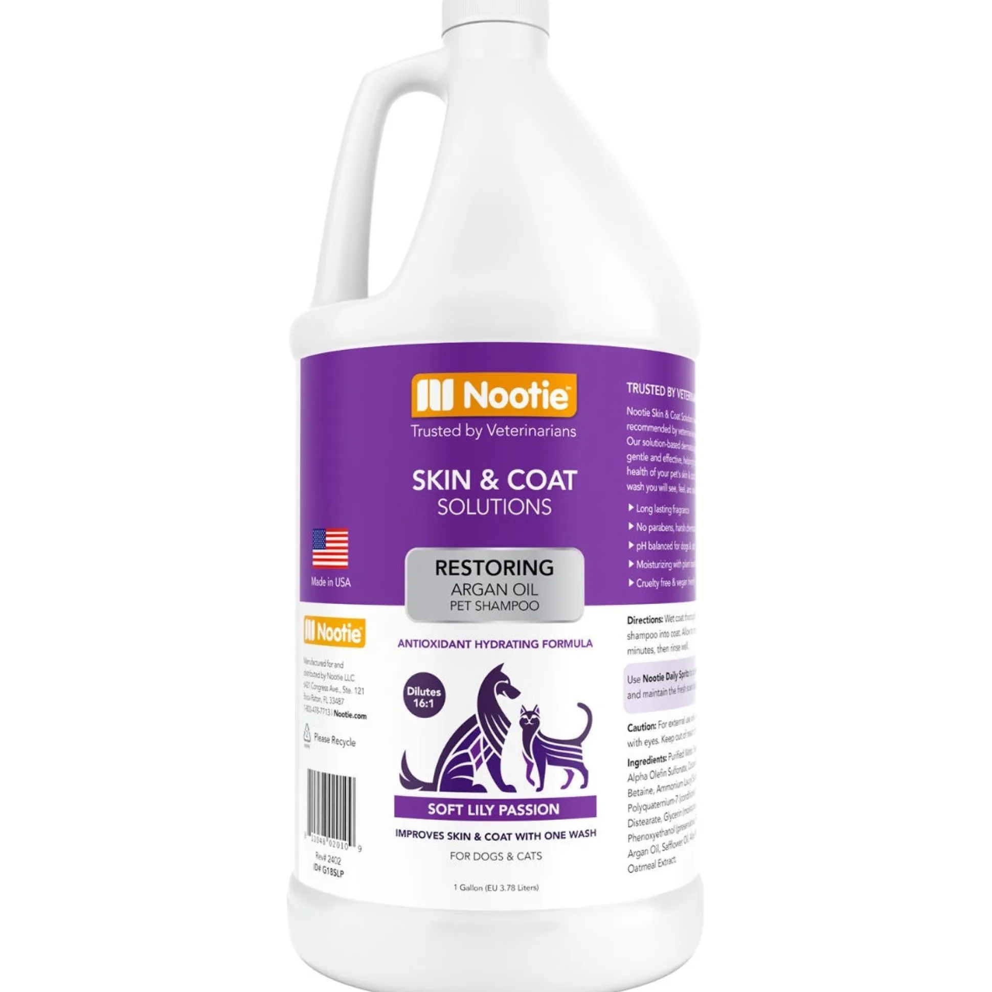 Nootie Restoring Argan Oil Dog Grooming Shampoo