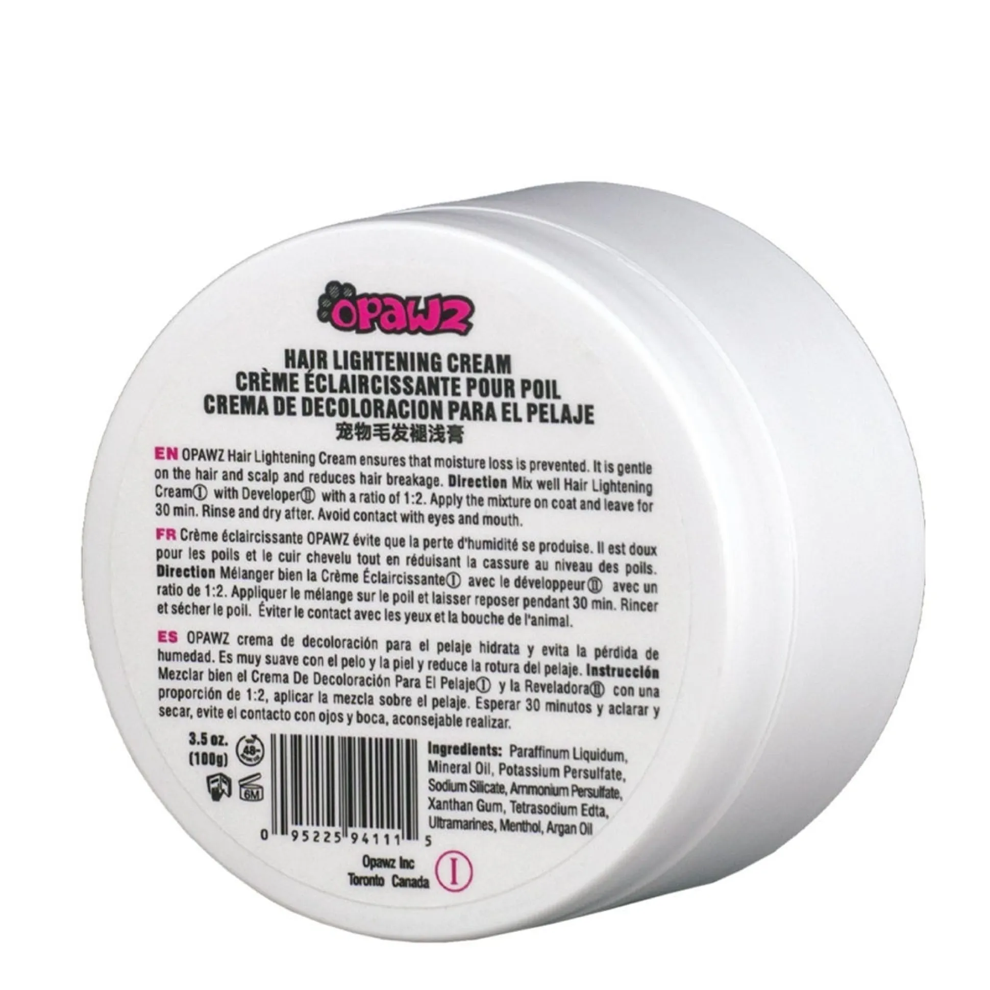 OPAWZ Hair Lightening Cream 3.52 oz