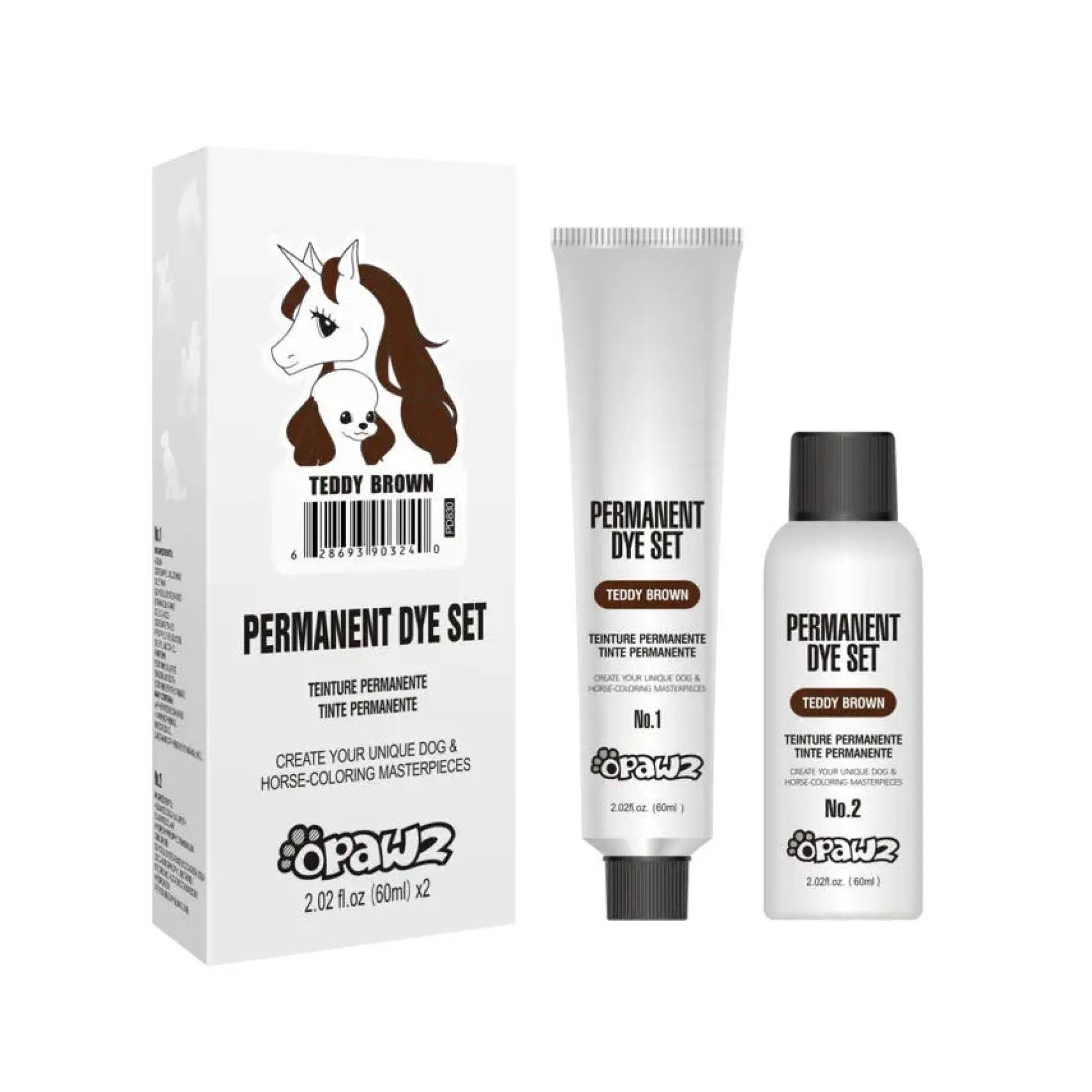 Opawz Teddy Brown Permanent Hair Dye + Developer