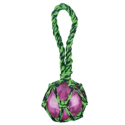 Pet Park Blvd Paracord Rope Tug with TPR Squeaky Ball