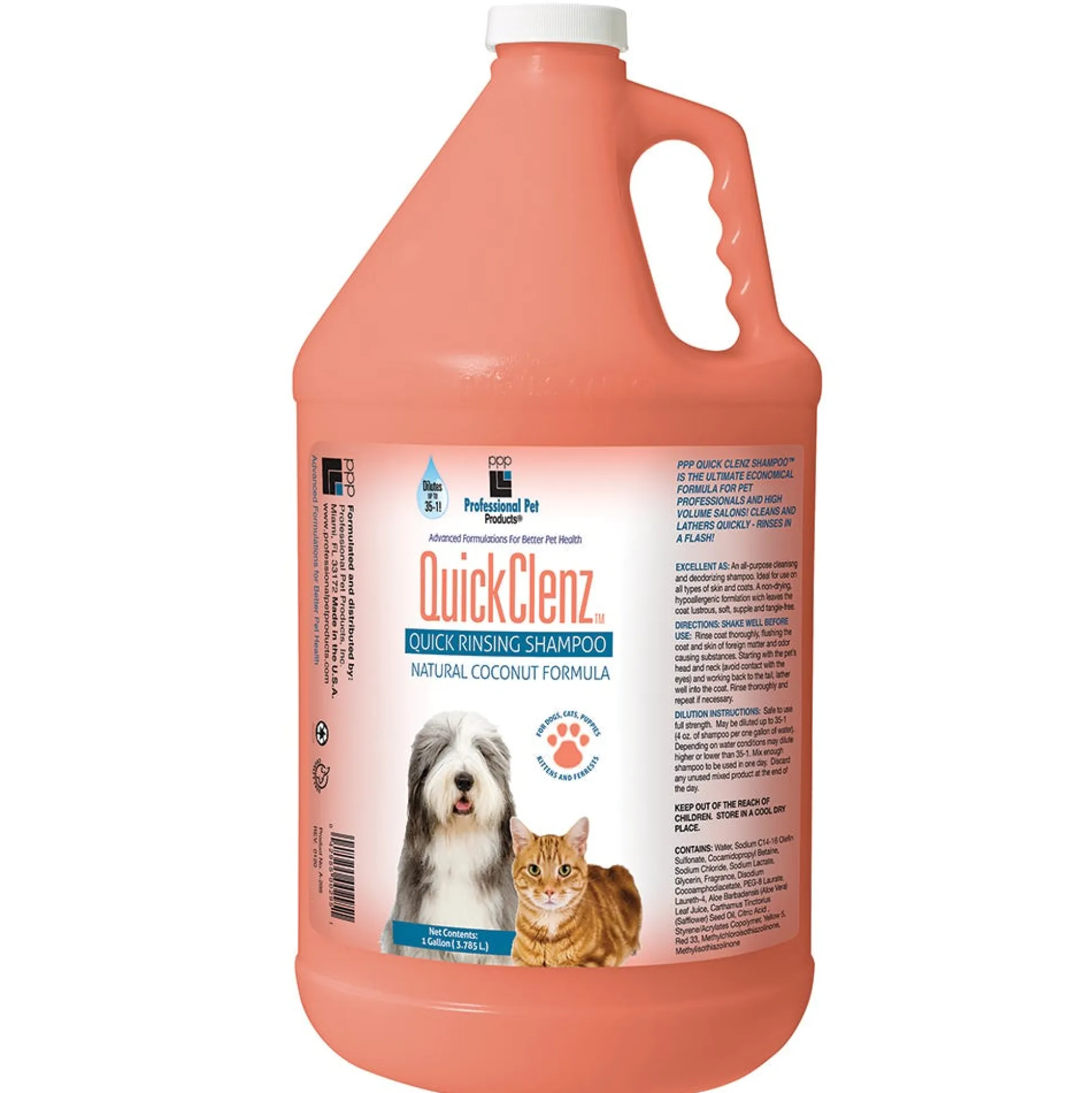 PPP QuickClenz Quick Rinse Dog Grooming Shampoo