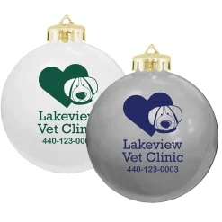 Promotional Round Holiday Ornaments