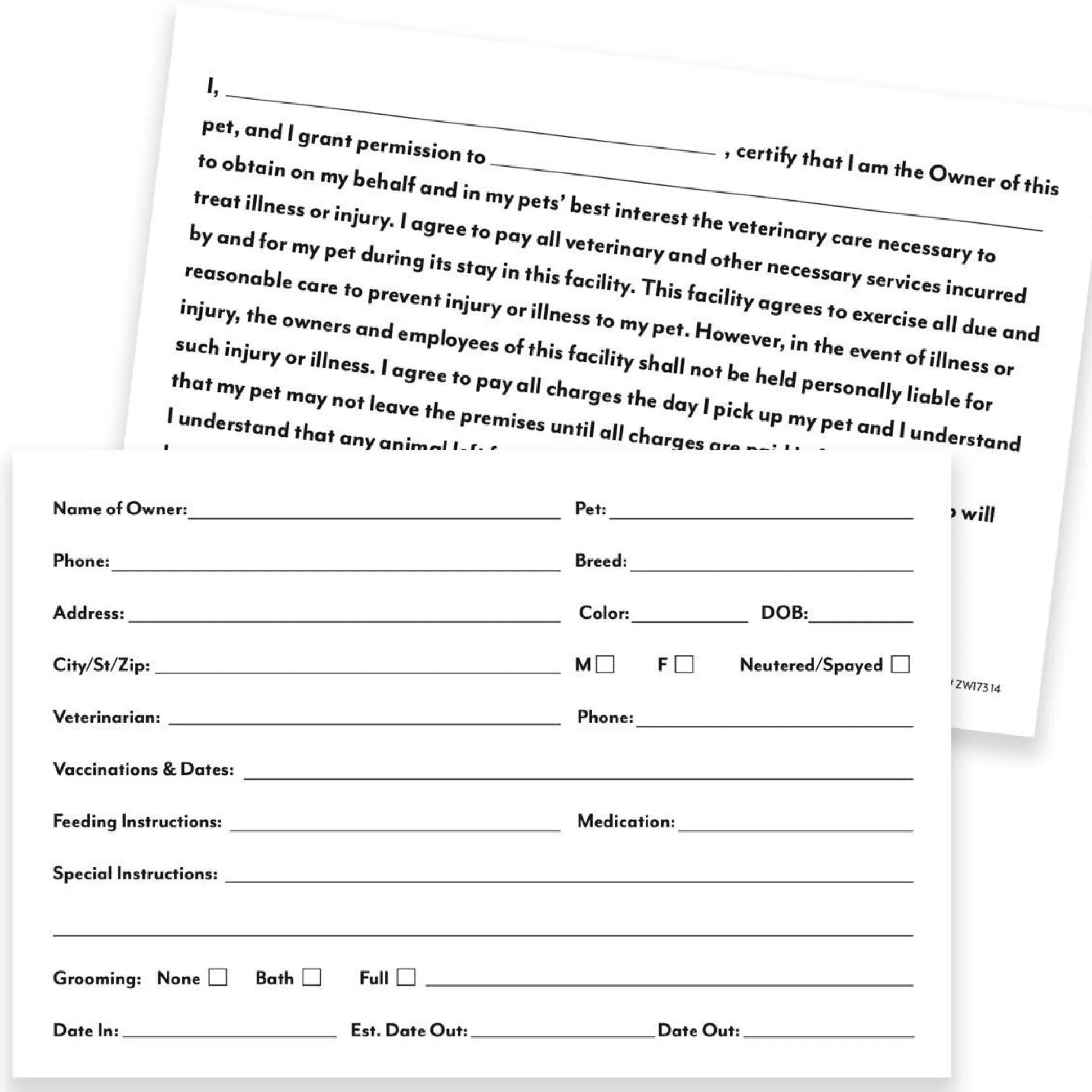 ProSelect Kennel Cards, 100 pk
