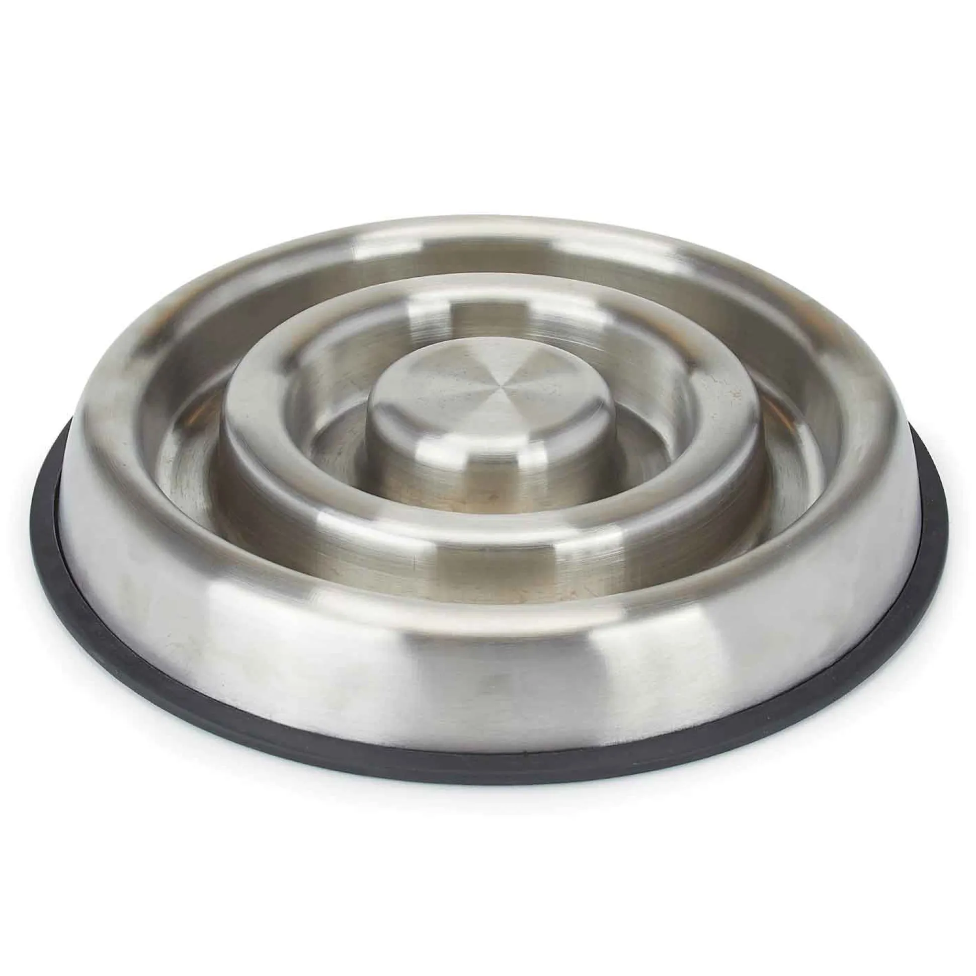 ProSelect Stainless Steel Heavy Duty Slow Feeder with Non-Skid Ring