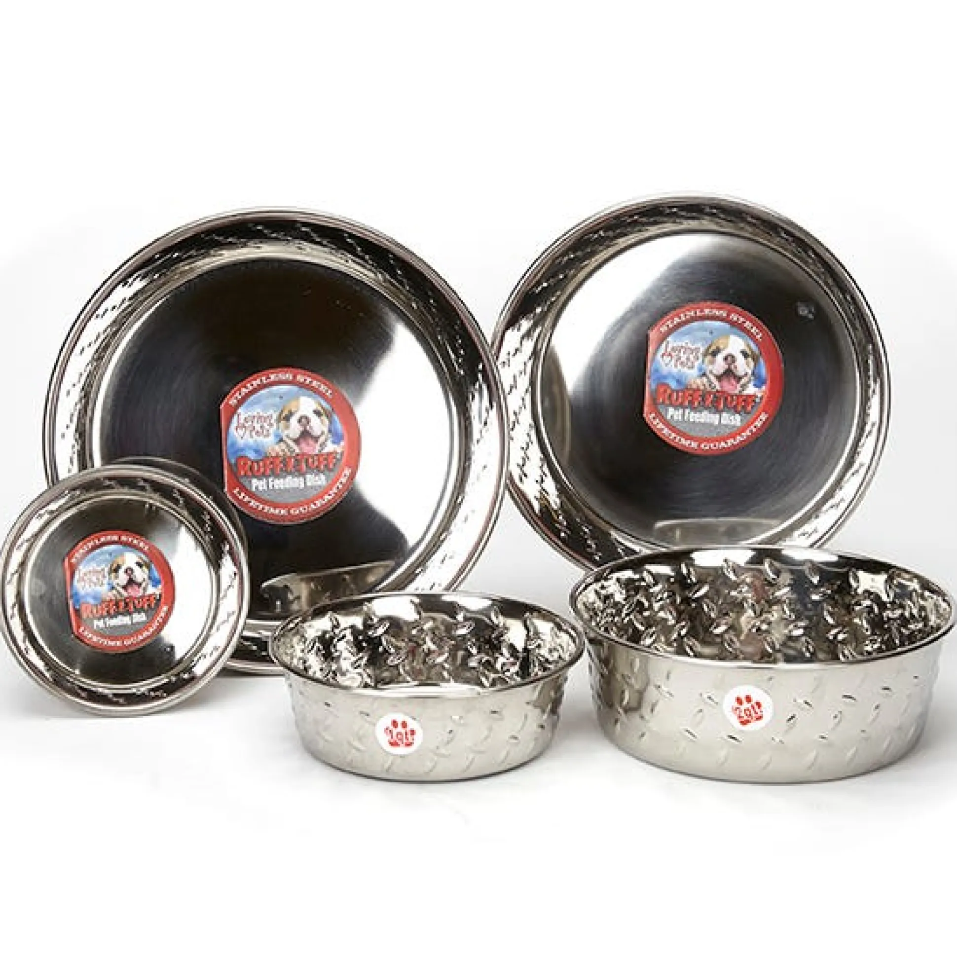 Ruff 'N Tuff Diamond Plate Bowls