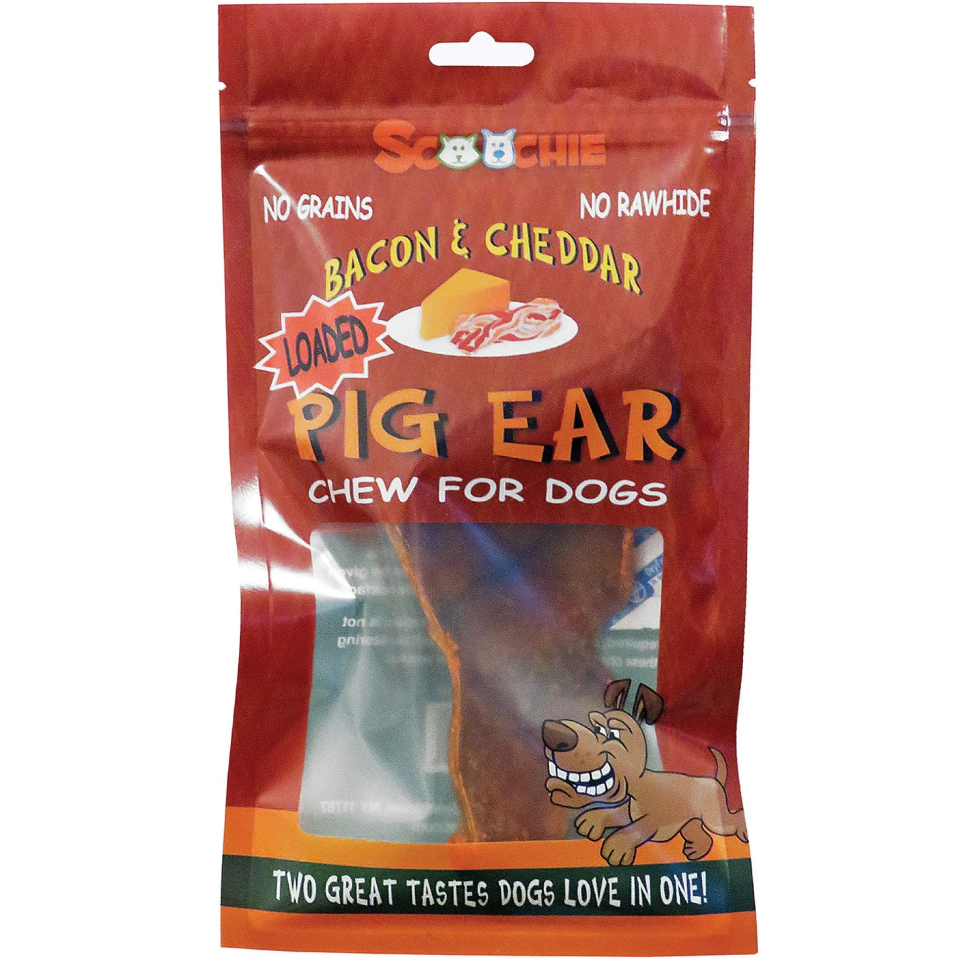 Scoochie Bacon Cheddar Loaded Pig Ear 1pk