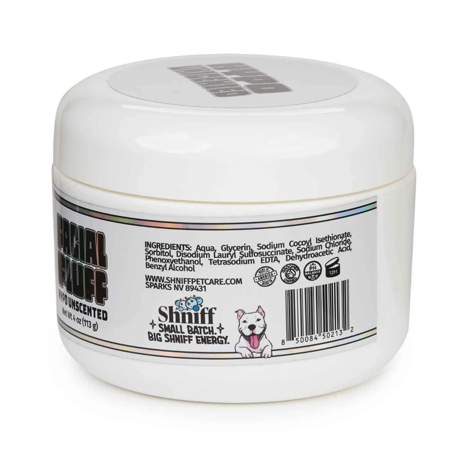 Shniff Facial Fluff Hypo Unscented 4oz