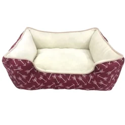 Slumber Pet Red Arrow Print 19in Cuddler Bed