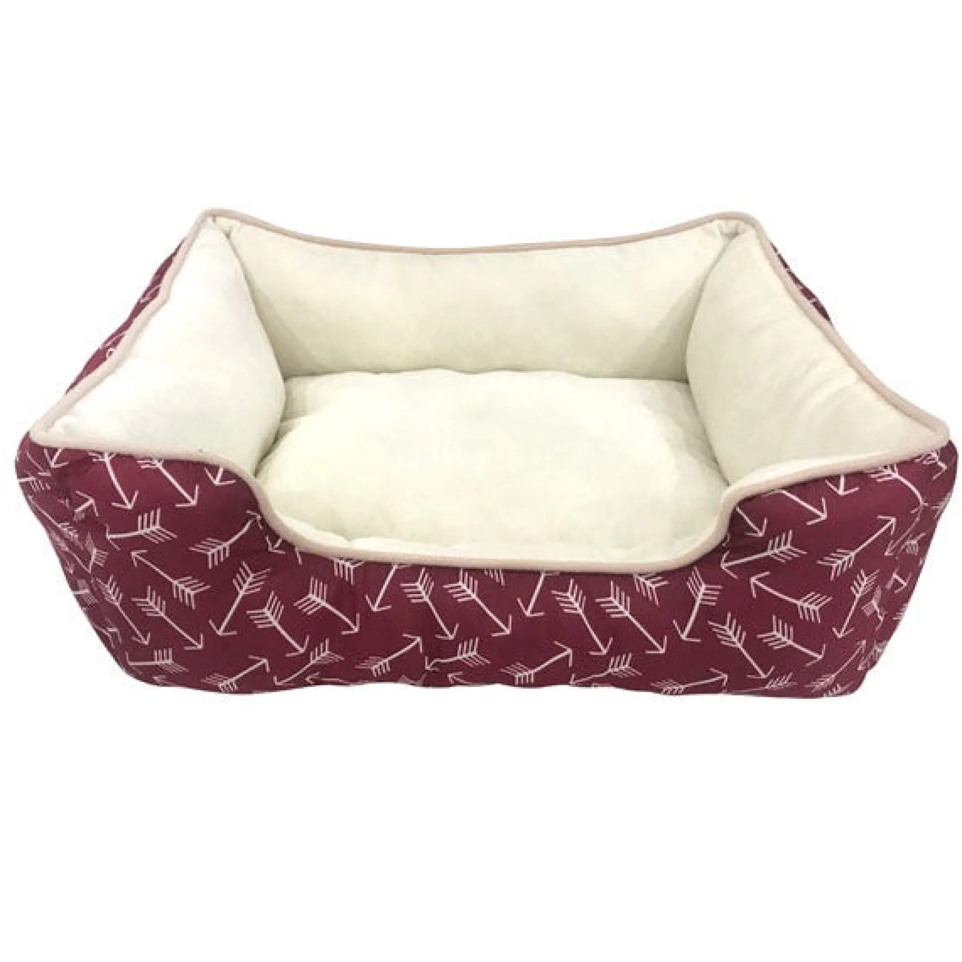 Slumber Pet Red Arrow Print 19in Cuddler Bed