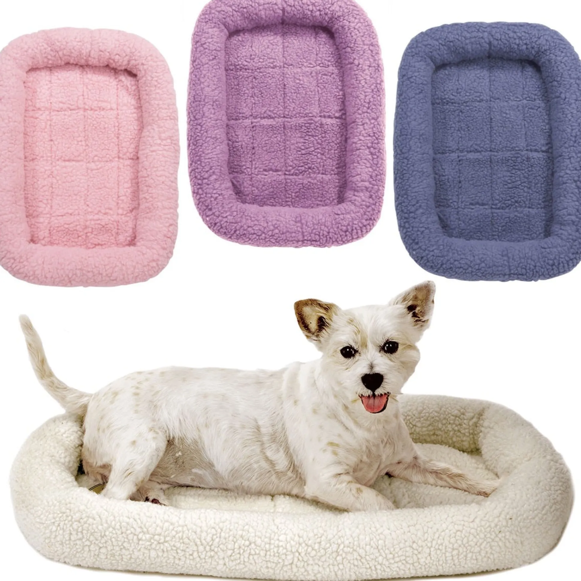 Slumber Pet Sherpa Crate Beds